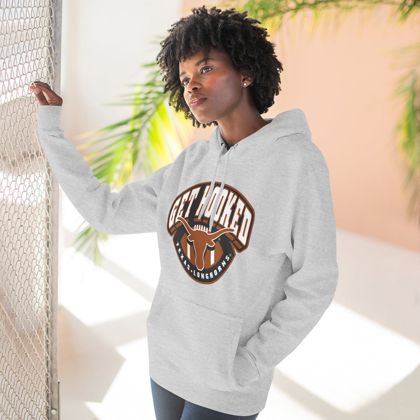 'Texas Longhorn Football, Get Hooked' Three-Panel Fleece Hoodie