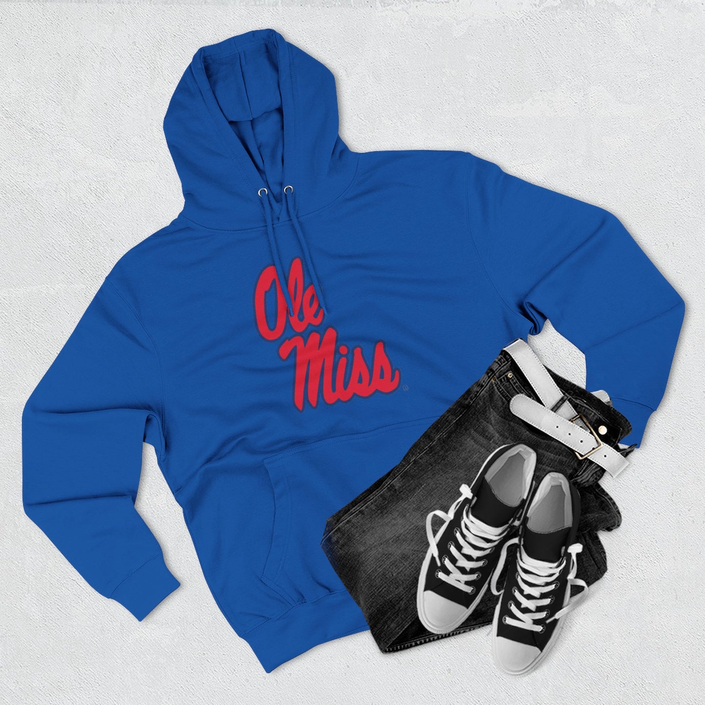 'Ole Miss Script' Three-Panel Fleece Hoodie