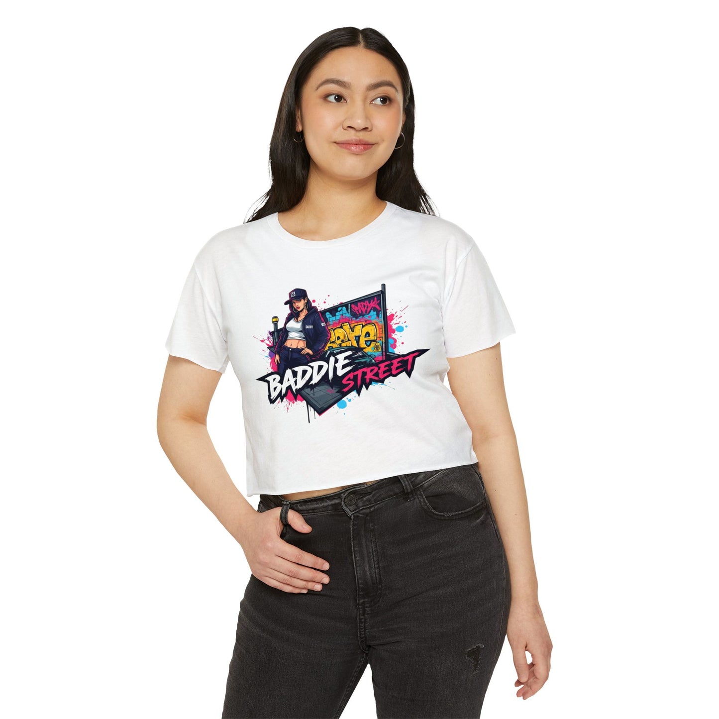 "Baddie Street" Streetwise V4 Logo Woman's Crop Top