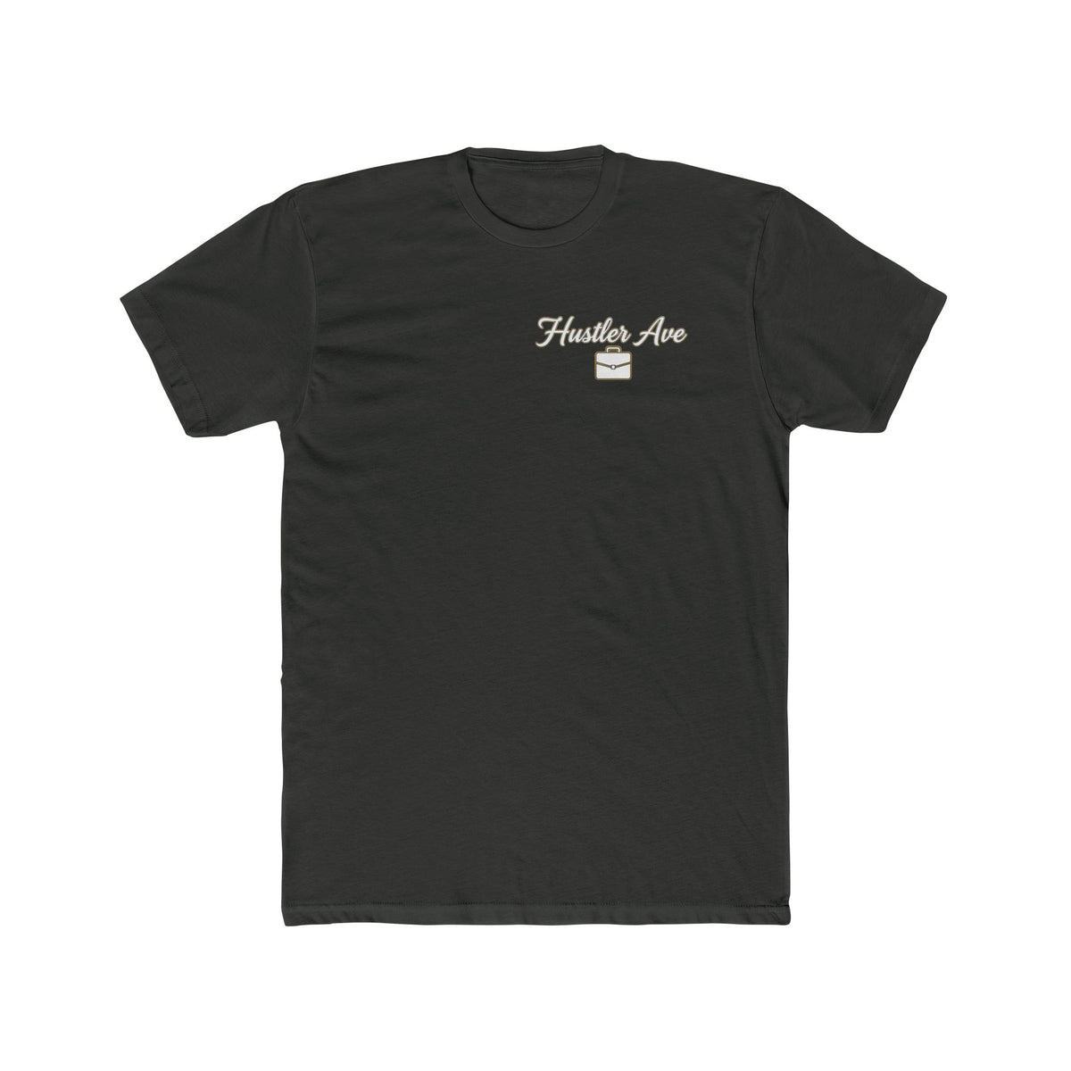"Hustler Ave" All Business Briefcase Pocket Logo T-Shirt