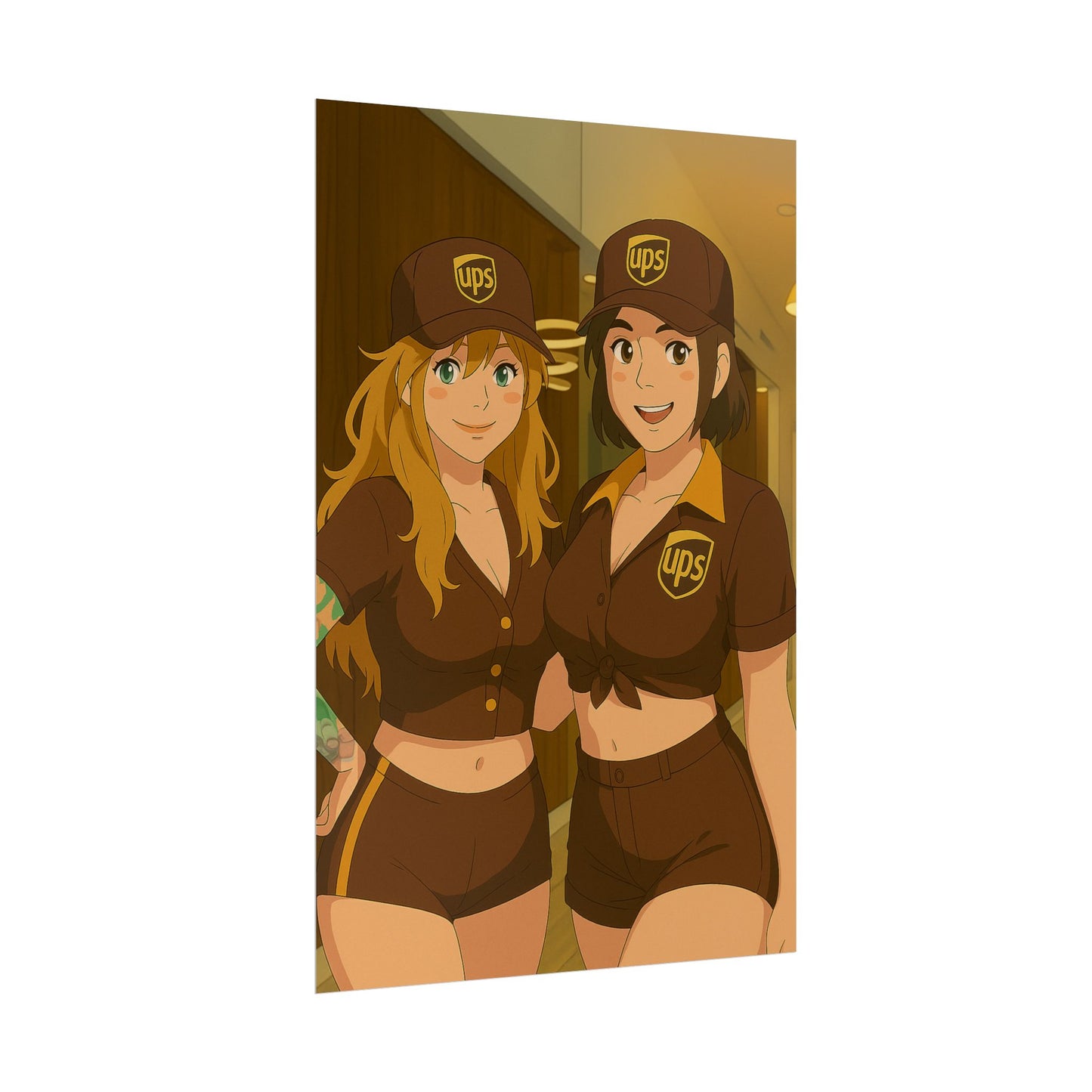 Loco Fits Anime Girls 'UPS Girls' Poster