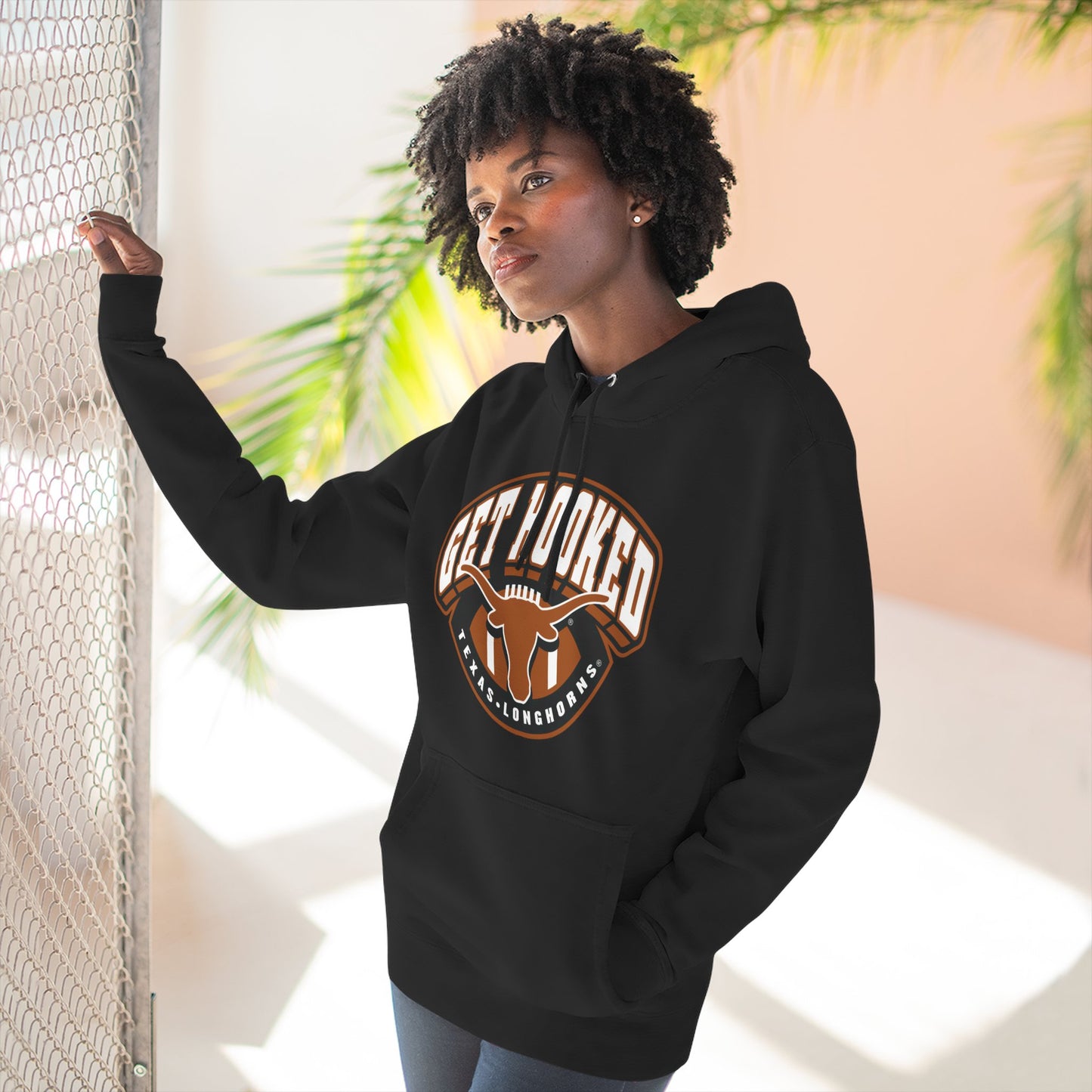 'Texas Longhorn Football, Get Hooked' Three-Panel Fleece Hoodie