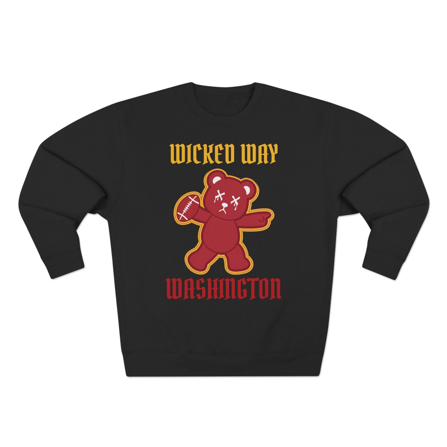 "Wicked Way" Deady Bear Football Washington Crewneck Sweatshirt