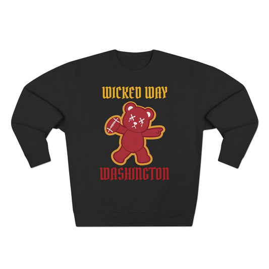 "Wicked Way" Deady Bear Football Washington Crewneck Sweatshirt