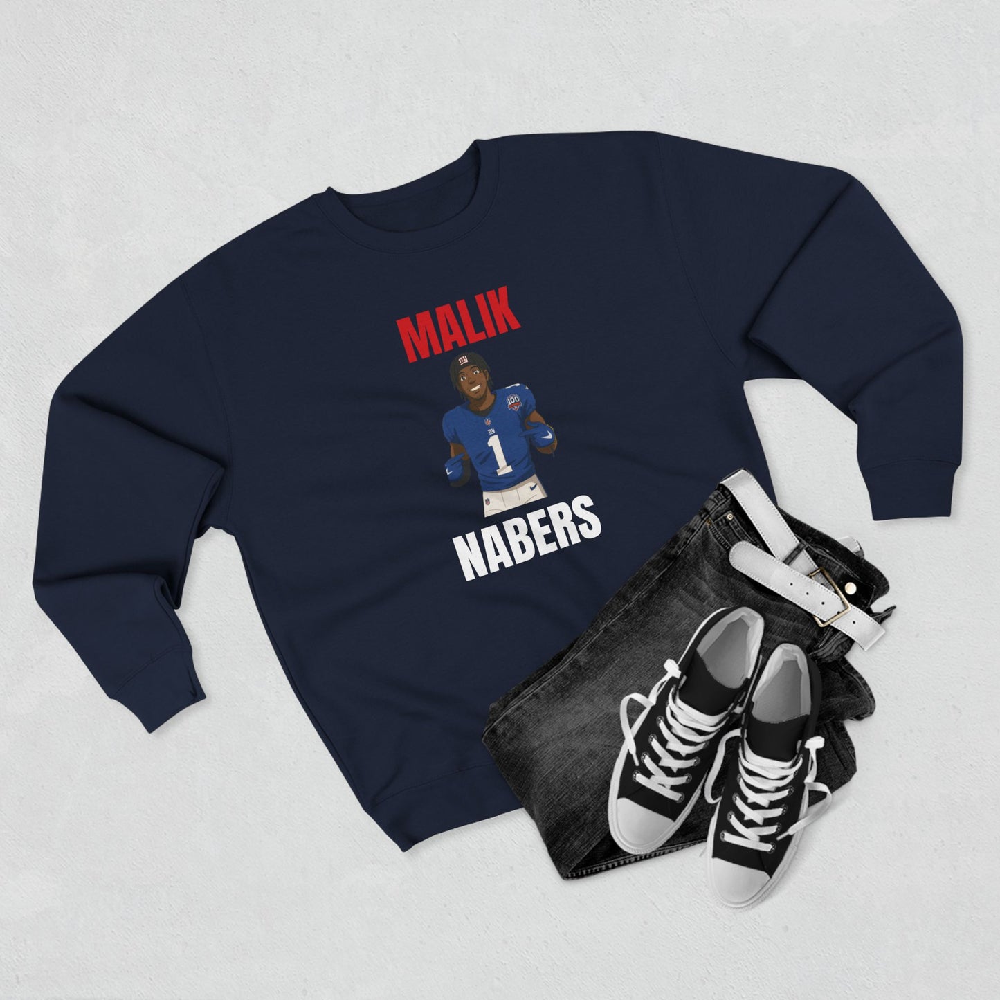 Anime Football 'Malik Nabers' Crewneck Sweatshirt