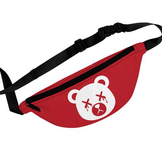 Red w/ White Logo "Wicked Way" Dead Bear Head Fanny Pack