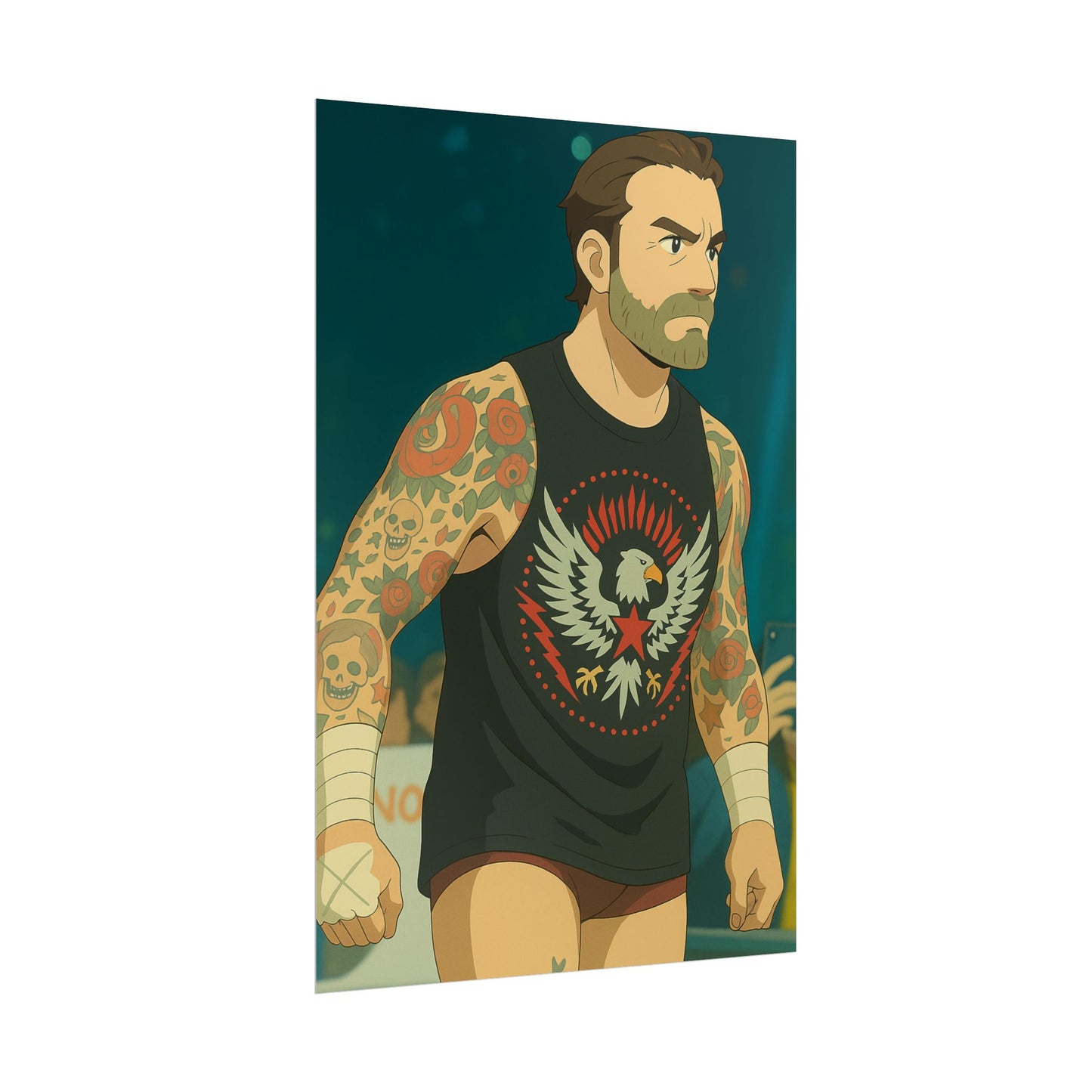 Loco Fits Anime Wrestling 'America's Punk' Poster