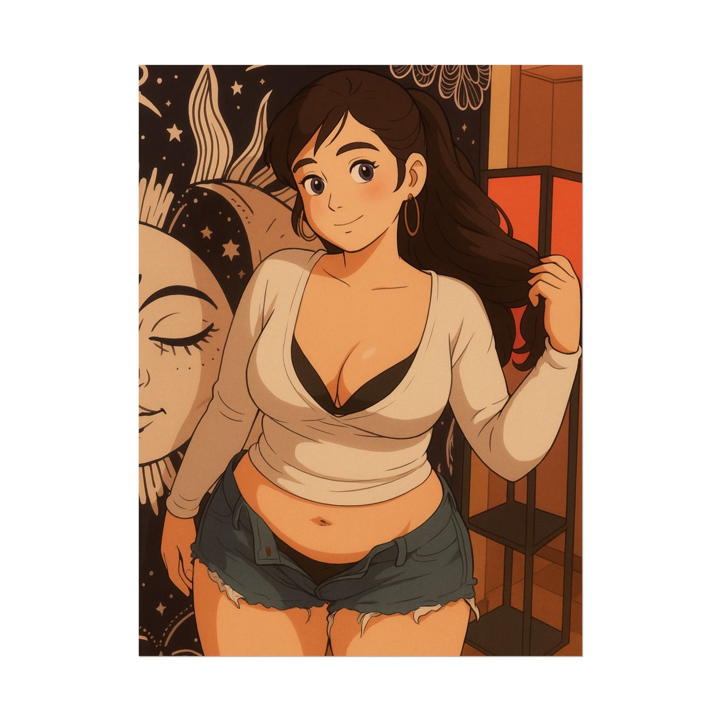 Loco Fits Anime Girls 'Lazy House Vibes' Poster