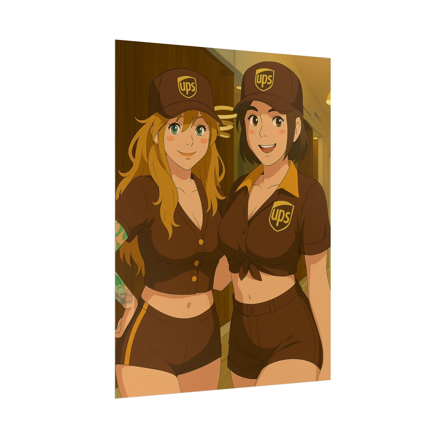 Loco Fits Anime Girls 'UPS Girls' Poster