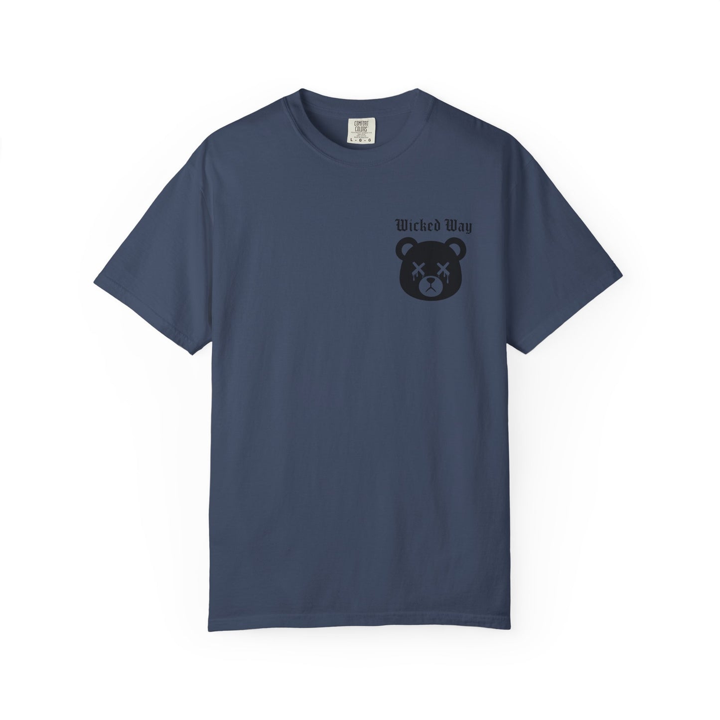 "Wicked Way" Dead Bear Head Pocket Logo Graphic T-Shirt (Multi Color Options)