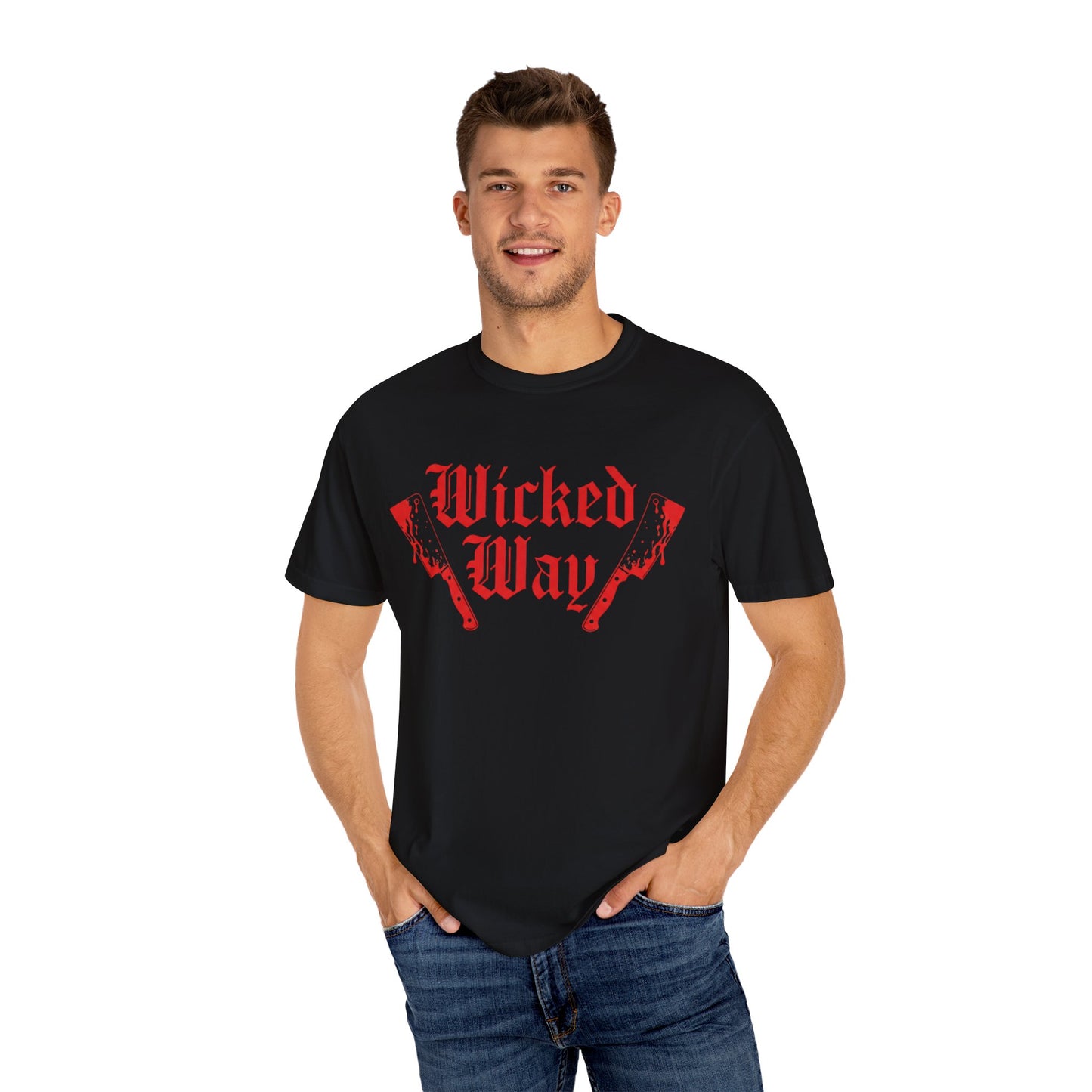 "Wicked Way" Double Butcher Knives Graphic T-Shirt