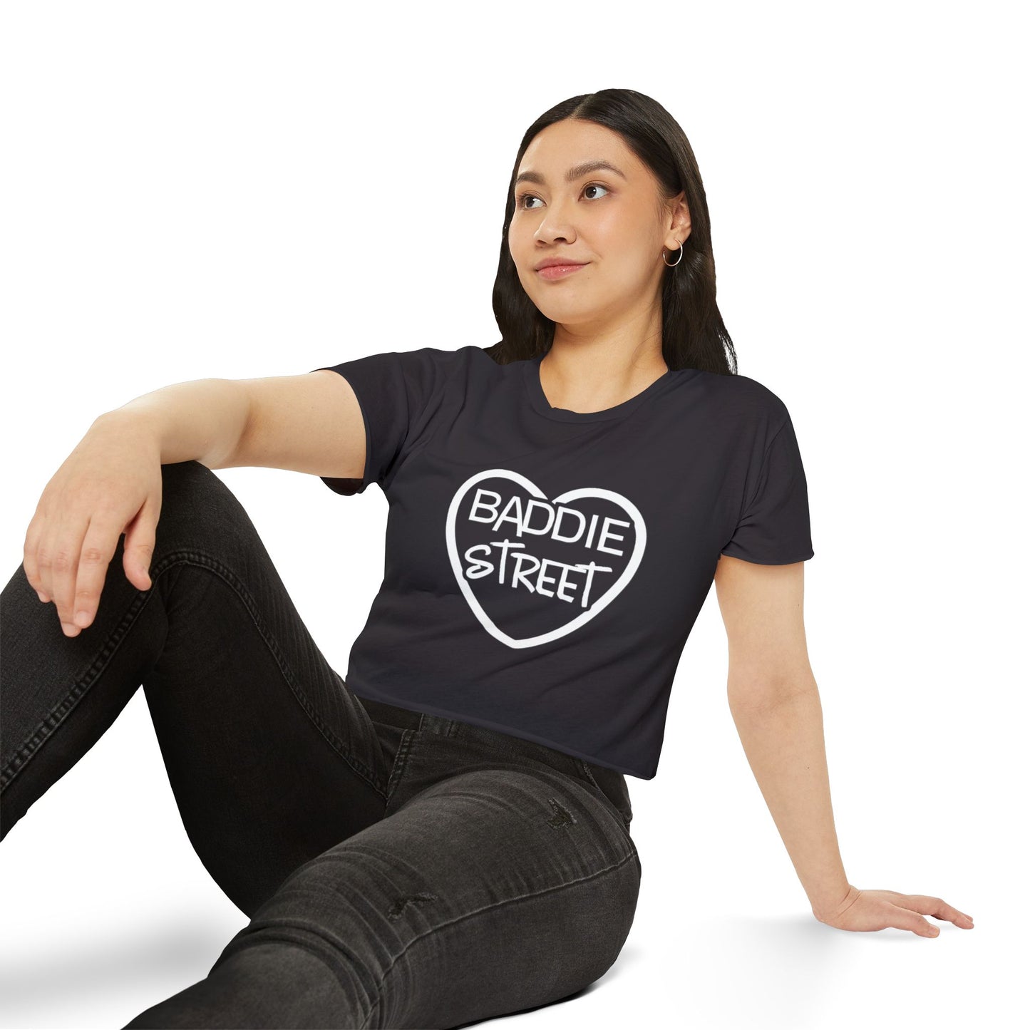 "Baddie Street" Full Heart V1 Woman's Crop Top