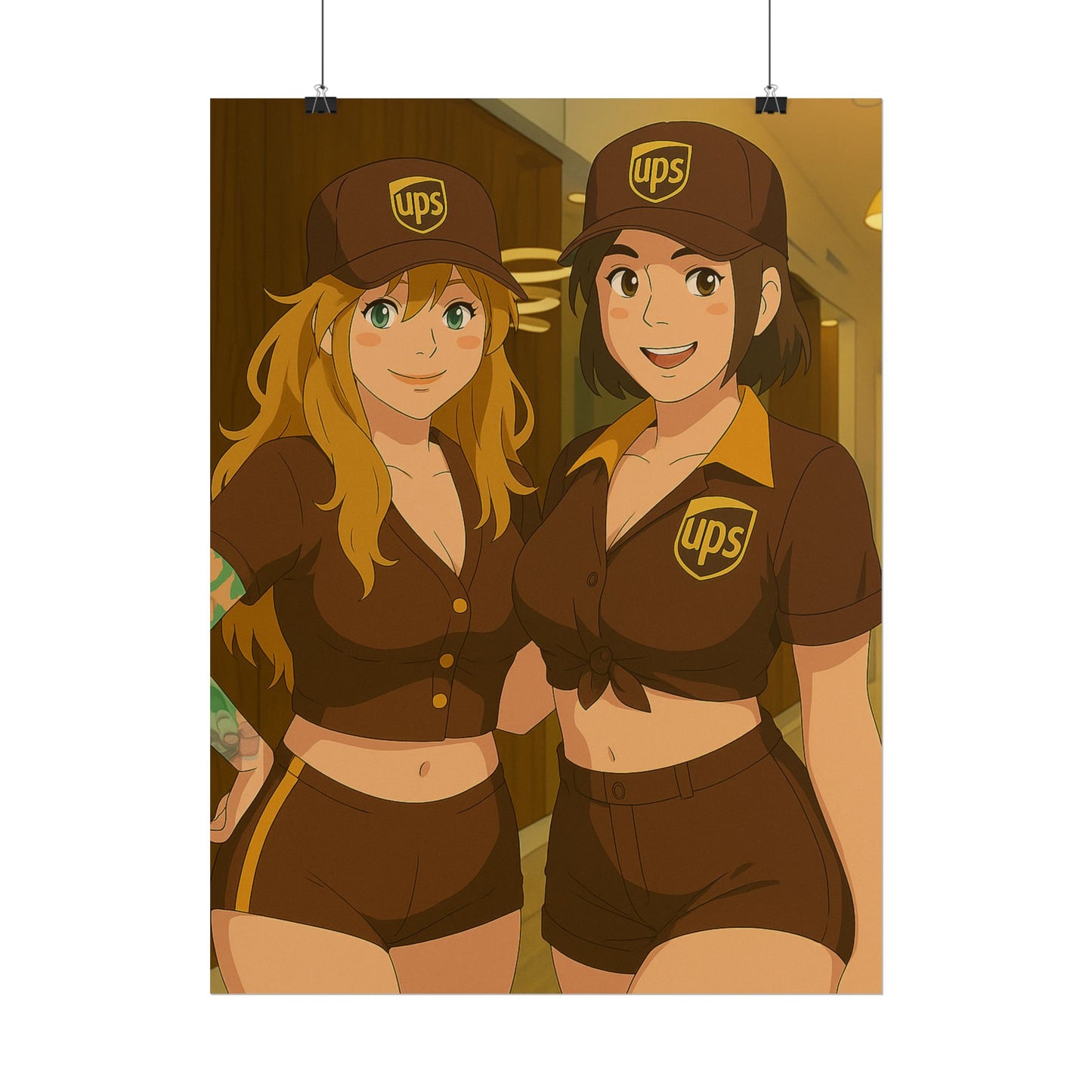 Loco Fits Anime Girls 'UPS Girls' Poster