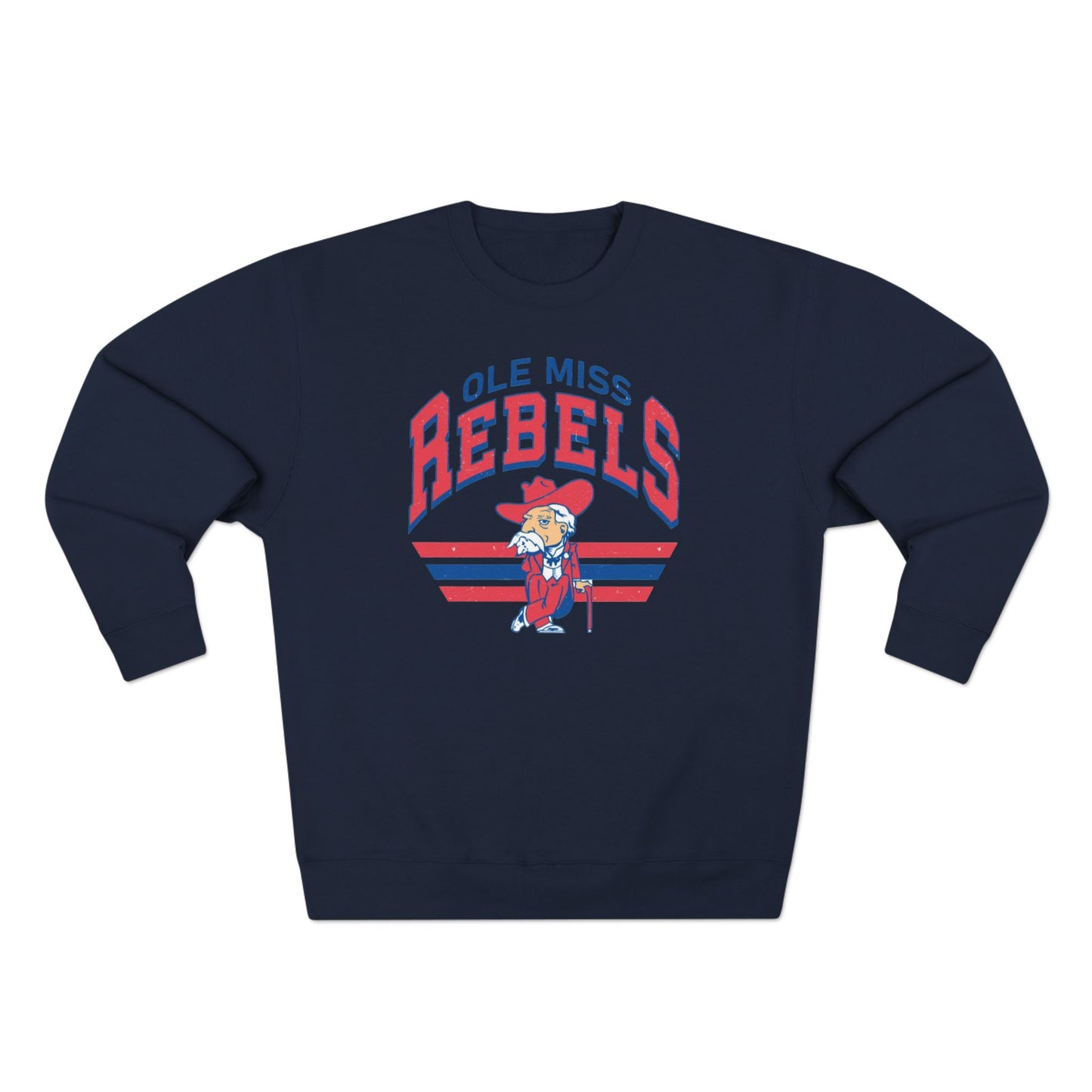 'Ole Miss Rebels Colonel Reb' Cotton Crewneck Sweatshirt