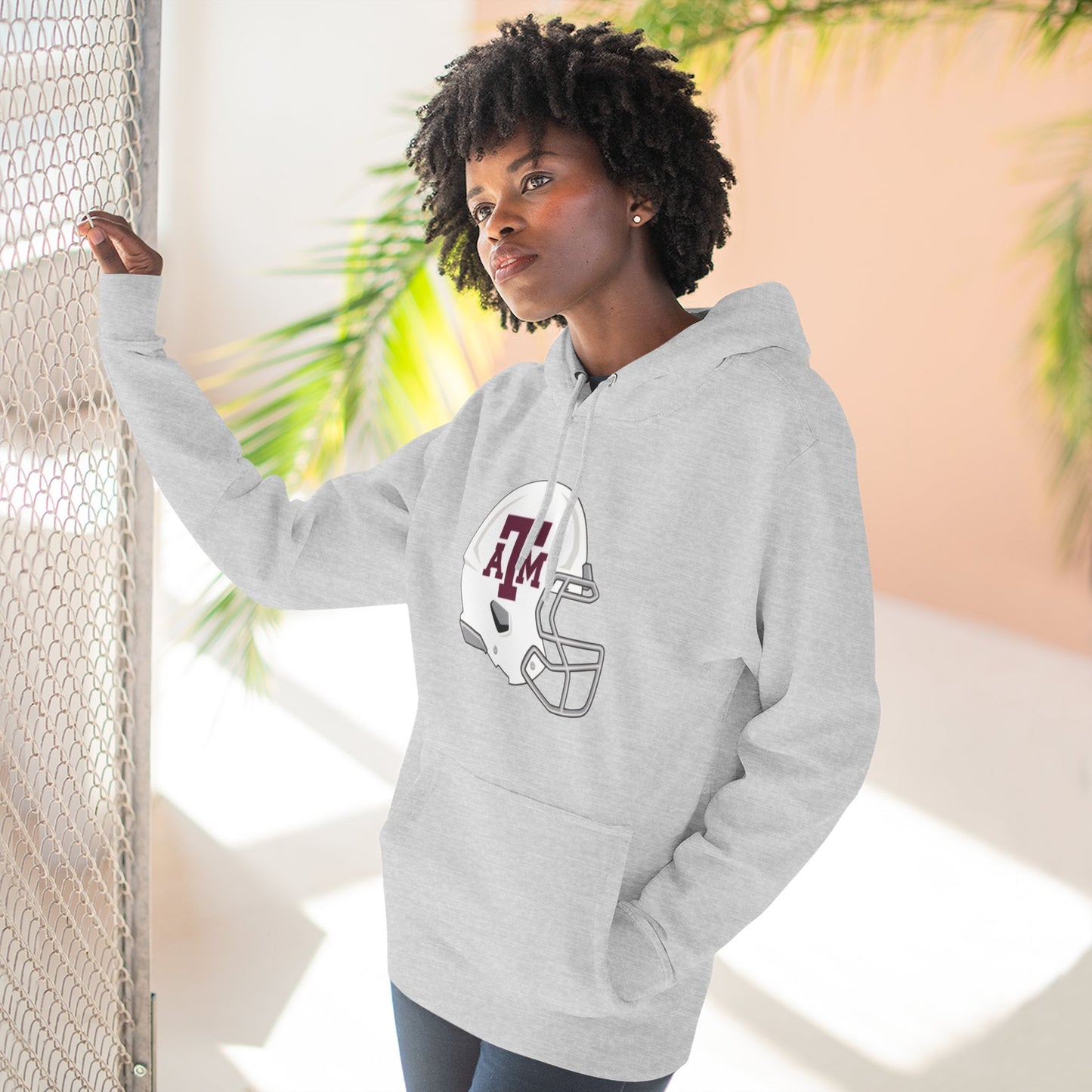 'Texas A&M Helmet' Three-Panel Fleece Hoodie