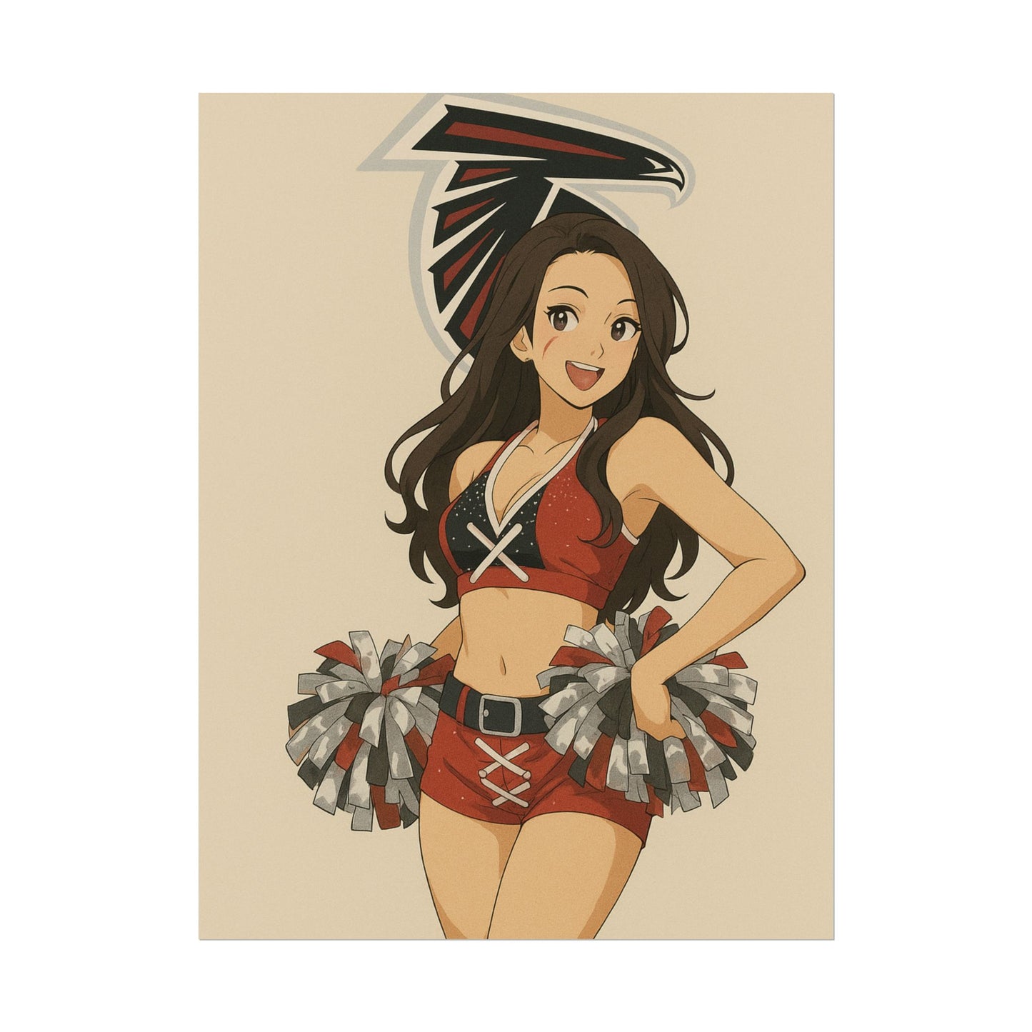 Loco Fits Anime Girls 'Falcons Cheerleader 2' Poster
