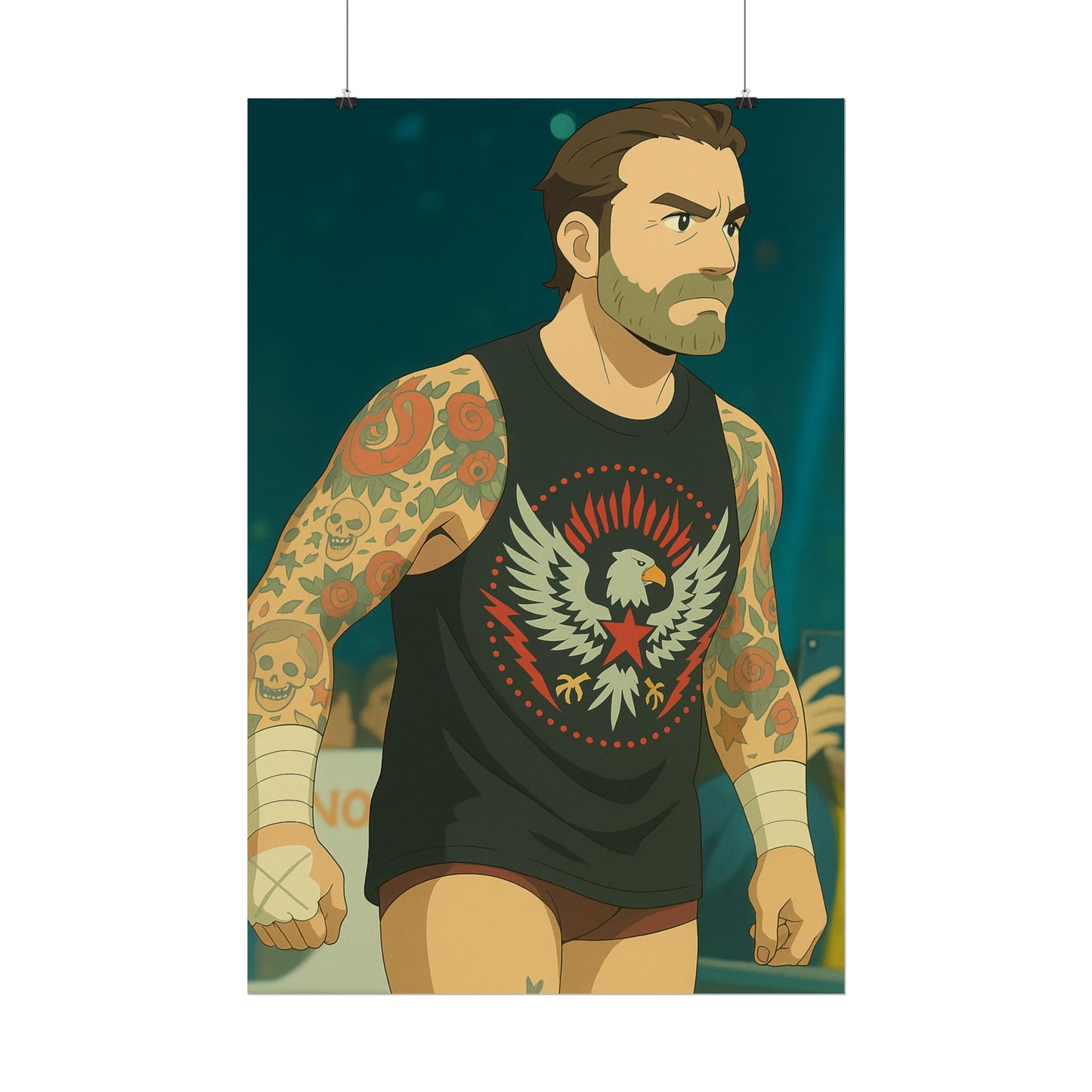 Loco Fits Anime Wrestling 'America's Punk' Poster