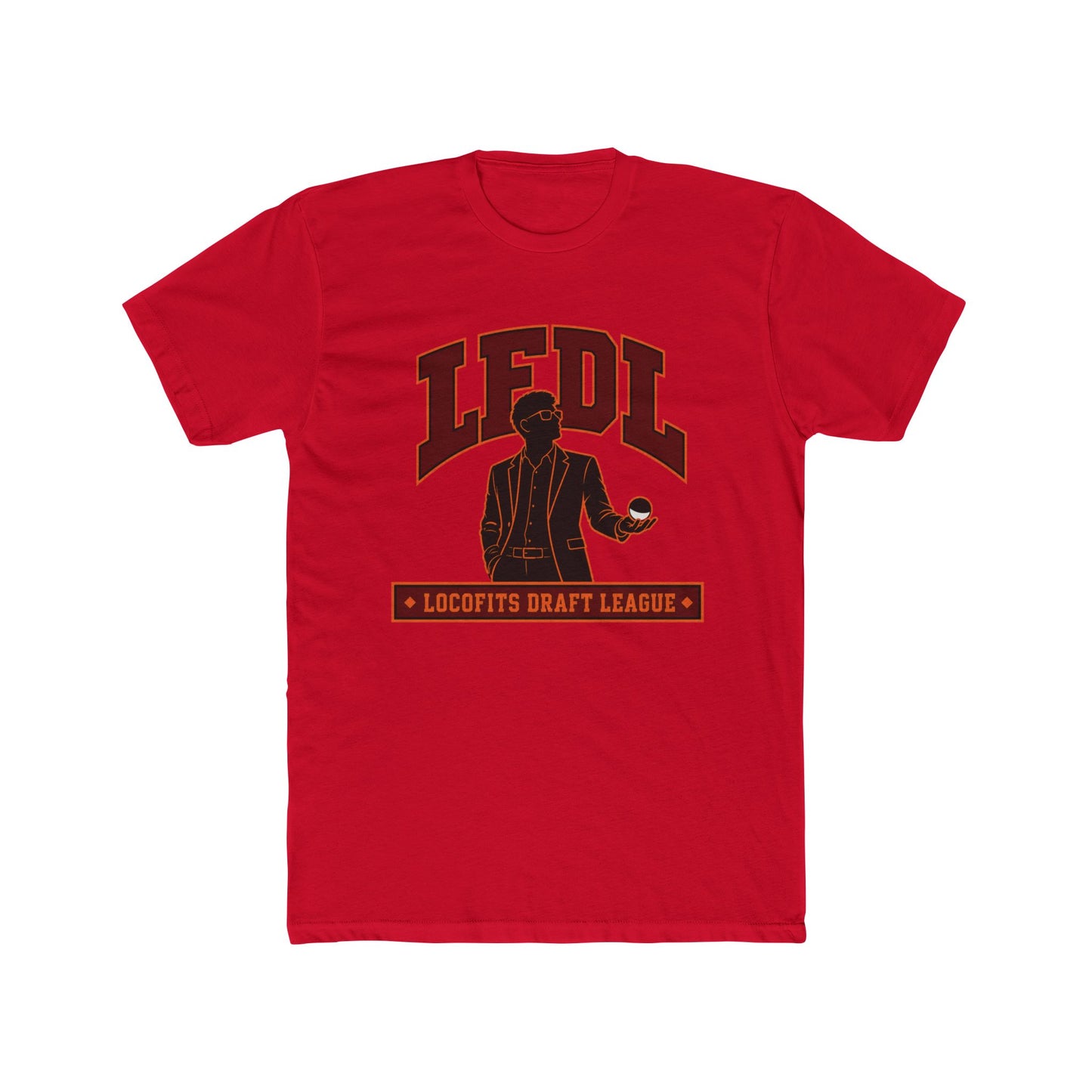 LocoFits Draft League SC Portrait Silhouette Logo Cotton Crew Tee