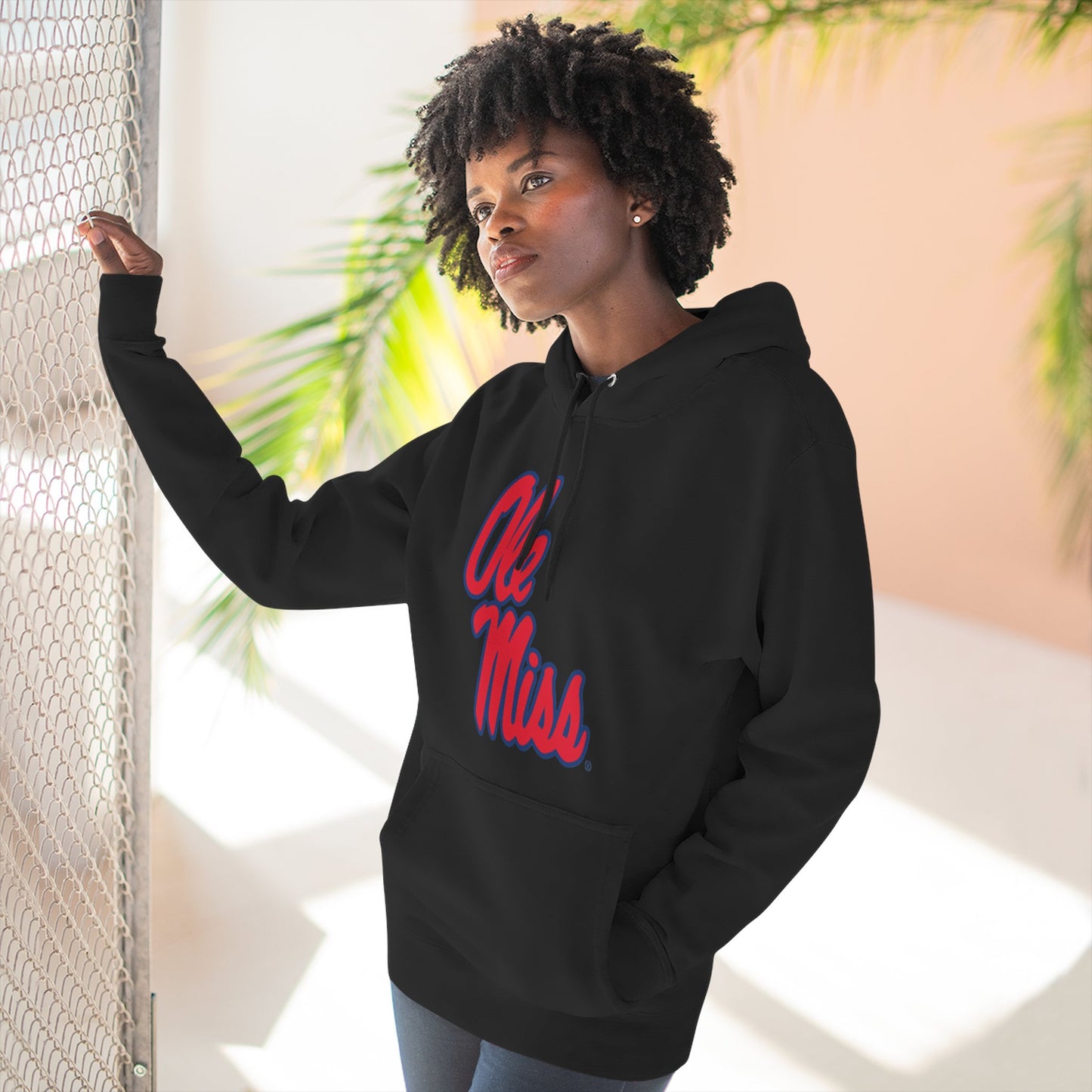 'Ole Miss Script' Three-Panel Fleece Hoodie