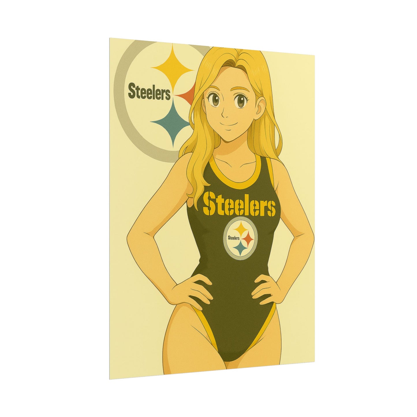 Loco Fits Anime Girls 'Steelers Girl Swimsuit' Poster