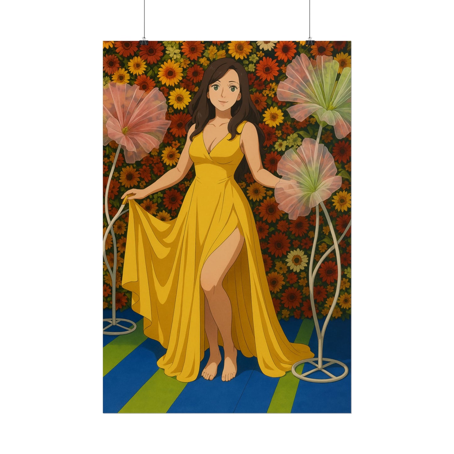 Loco Fits Anime Girls 'Flower Girl' Poster