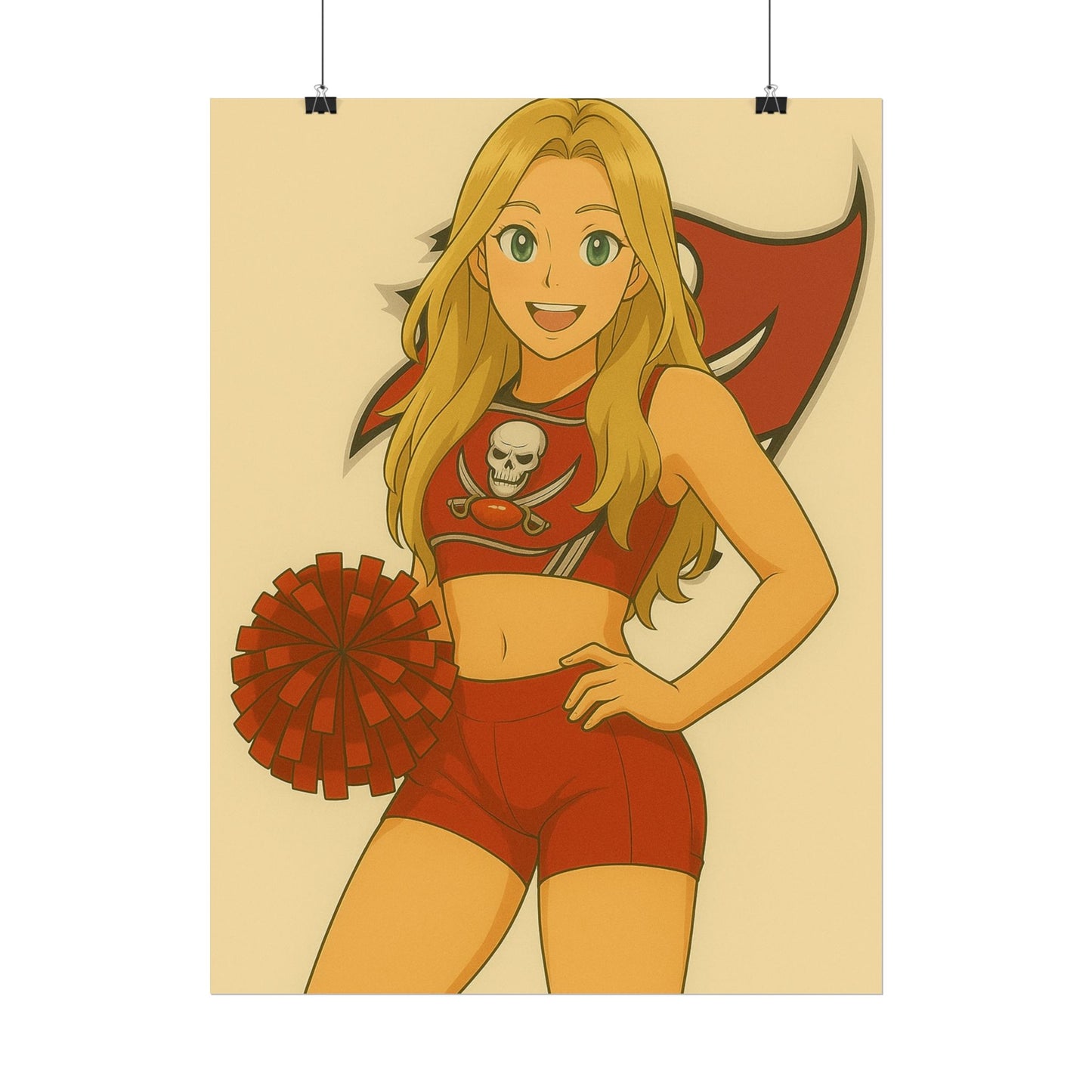 Loco Fits Anime Girls 'Buccaneers Cheerleader 1' Poster