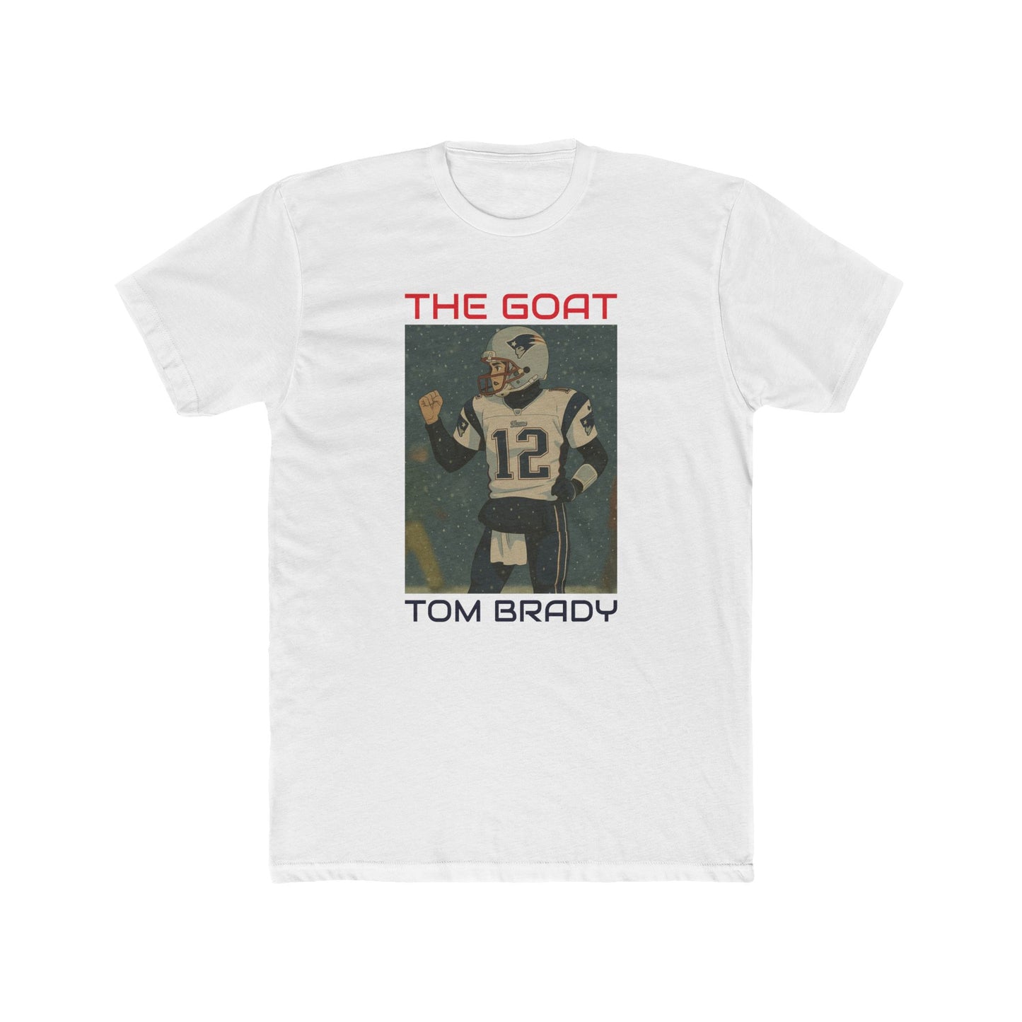 Anime Football 'The Goat Tom Brady' Cotton Crew Tee