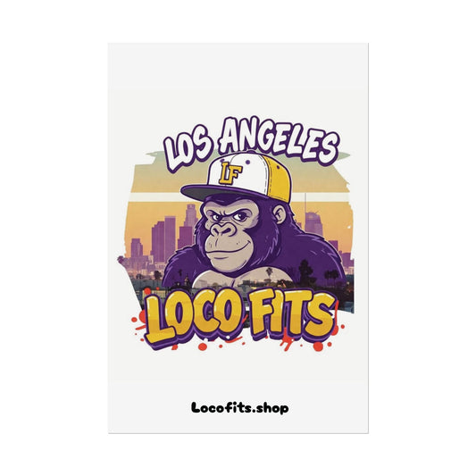 Los Angeles Loco Fits Gorilla Poster - Urban Wall Art for Streetwear Lovers