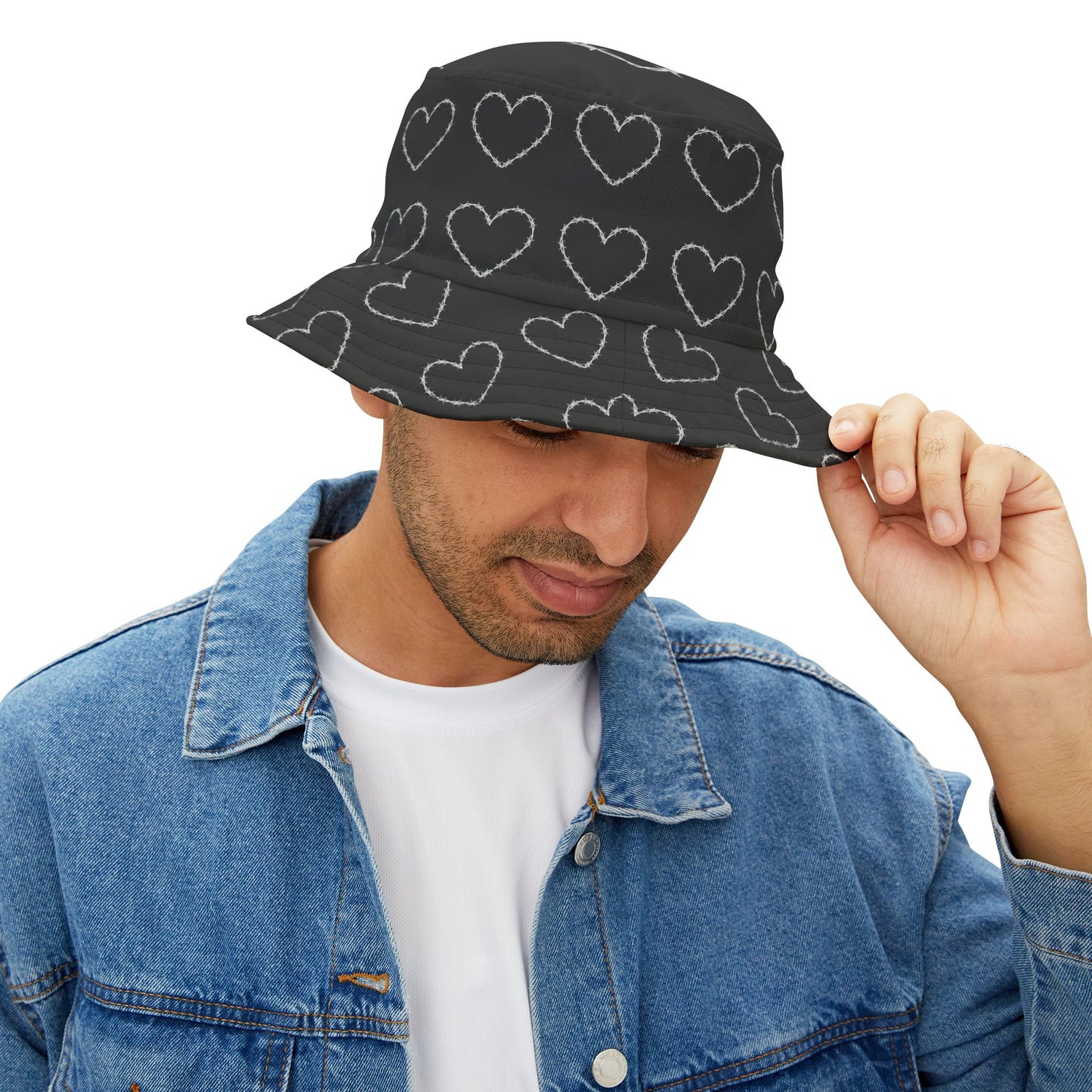 Exclusive "Baddie Street" Heart of Barbed Wire Bucket Hat