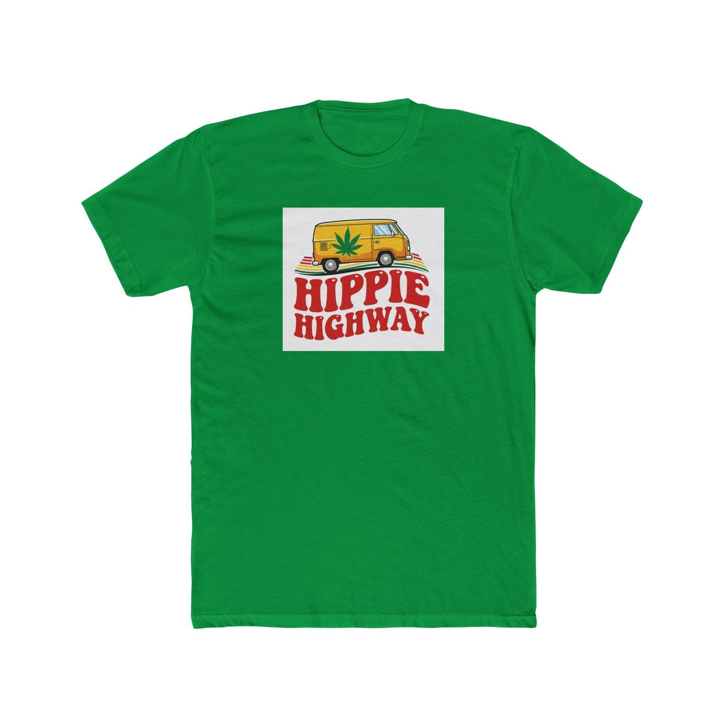 "Hippie Highway" Riding High Cotton Crew Tee,