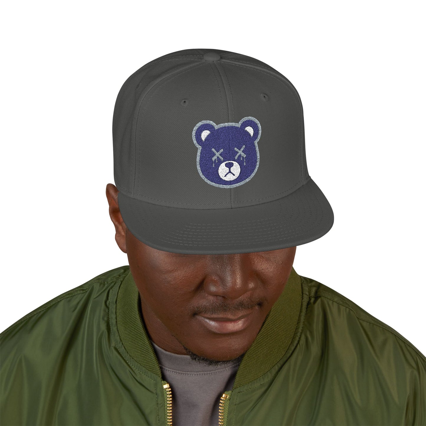 "Wicked Way" Deady Bears Navy Blue & Grey Logo Snapback