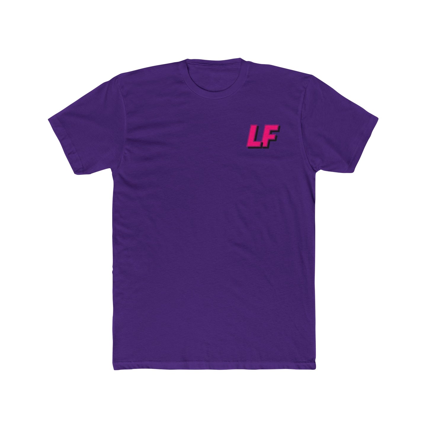 Loco Fits "LF" Hot Pink Pocket Logo Cotton Crew Tee