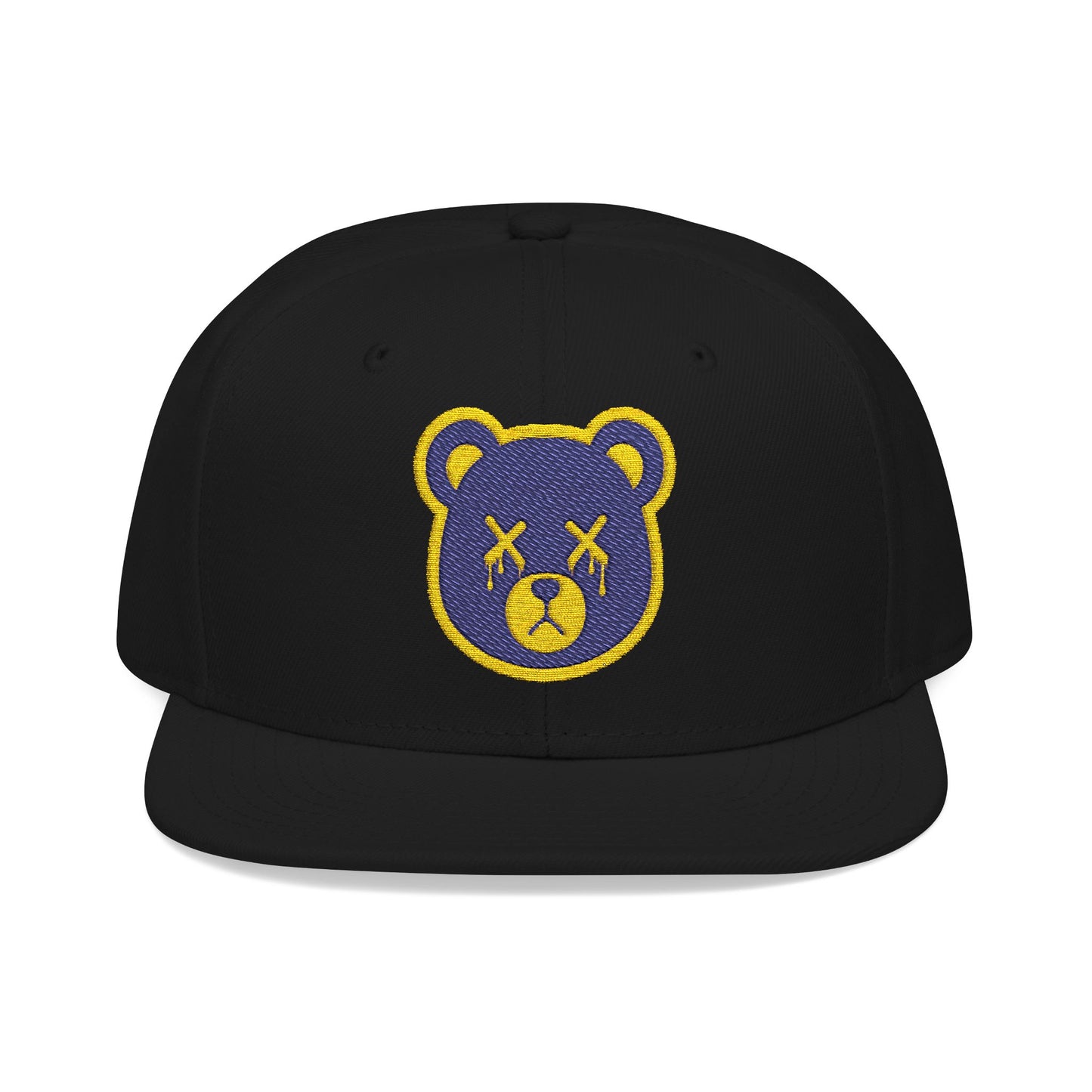 "Wicked Way" Deady Bear Head Purple & Yellow Logo Snapback