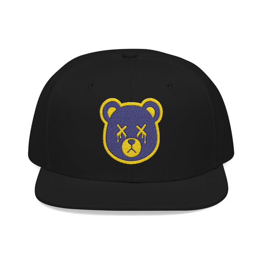 "Wicked Way" Deady Bear Head Purple & Yellow Logo Snapback