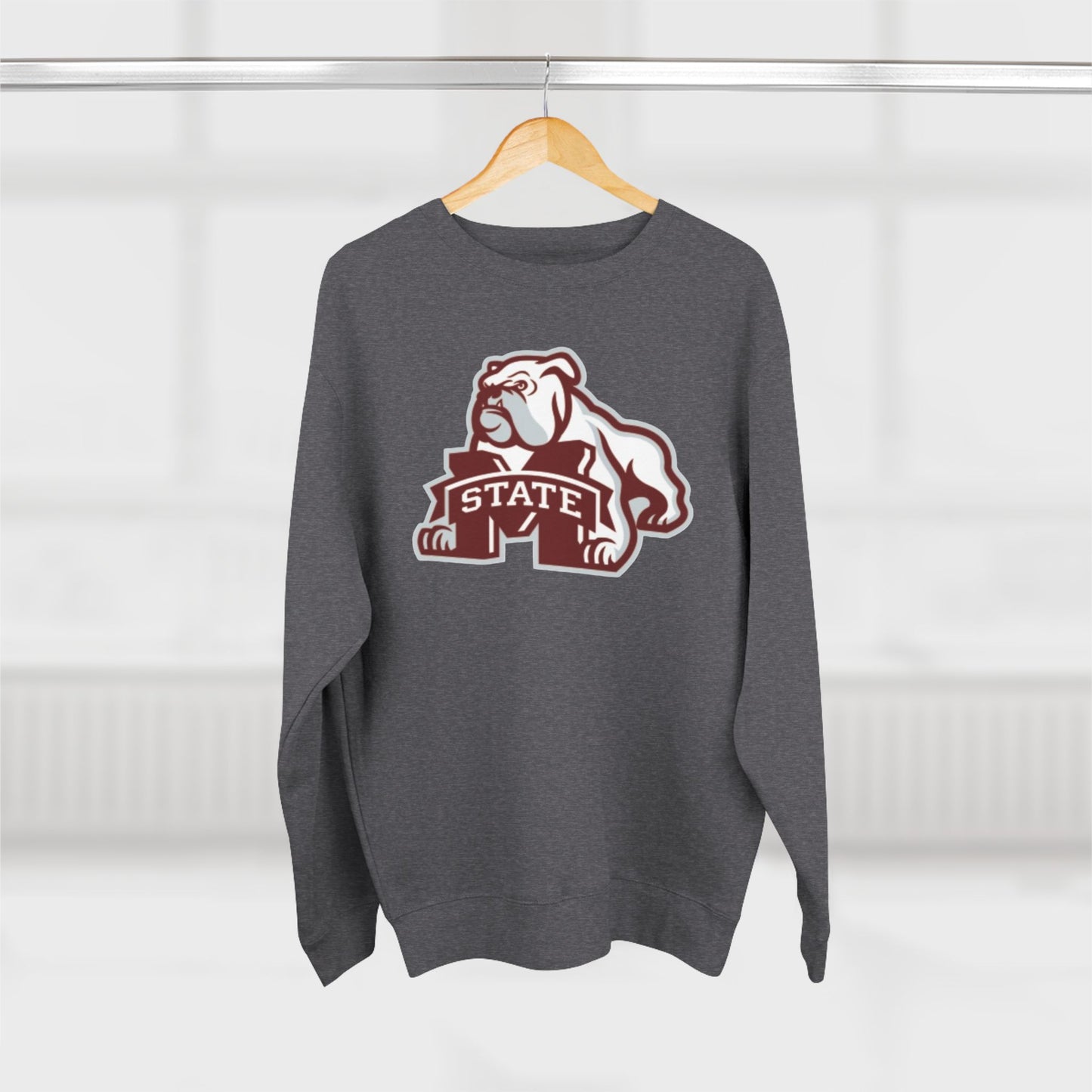 'Mississippi State Bulldog Bully' Cotton Crewneck Sweatshirt