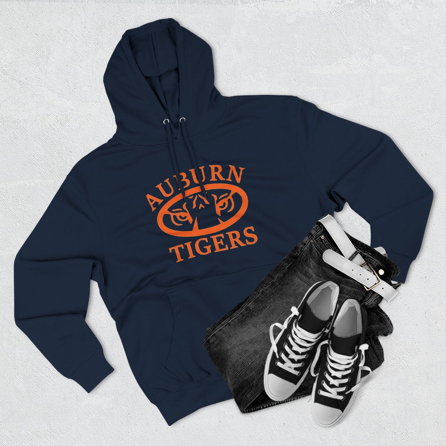 'Auburn Tigers Orange' Three-Panel Fleece Hoodie