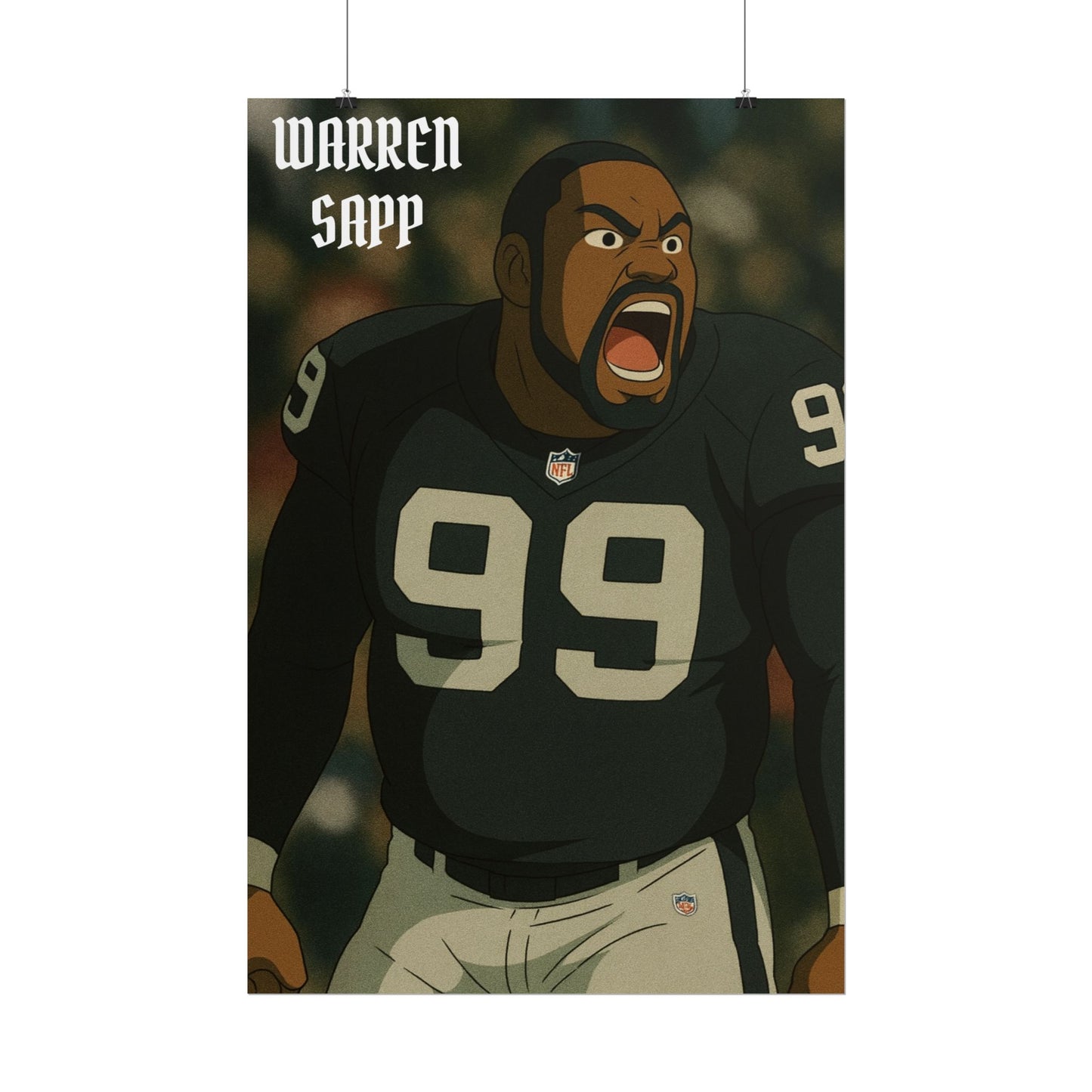 Loco Fits Anime Football 'Warren Sapp' Poster