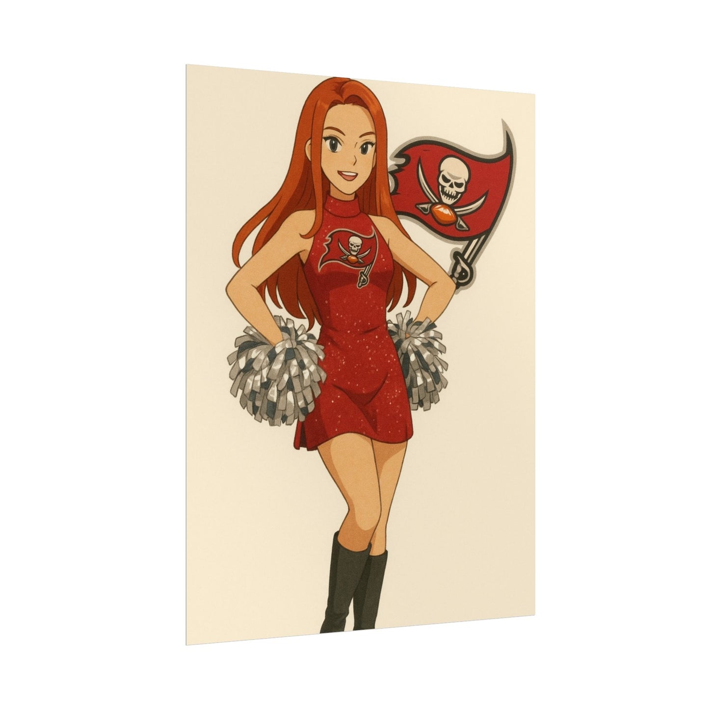 Loco Fits Anime Girls 'Buccaneers Cheerleader 3' Poster