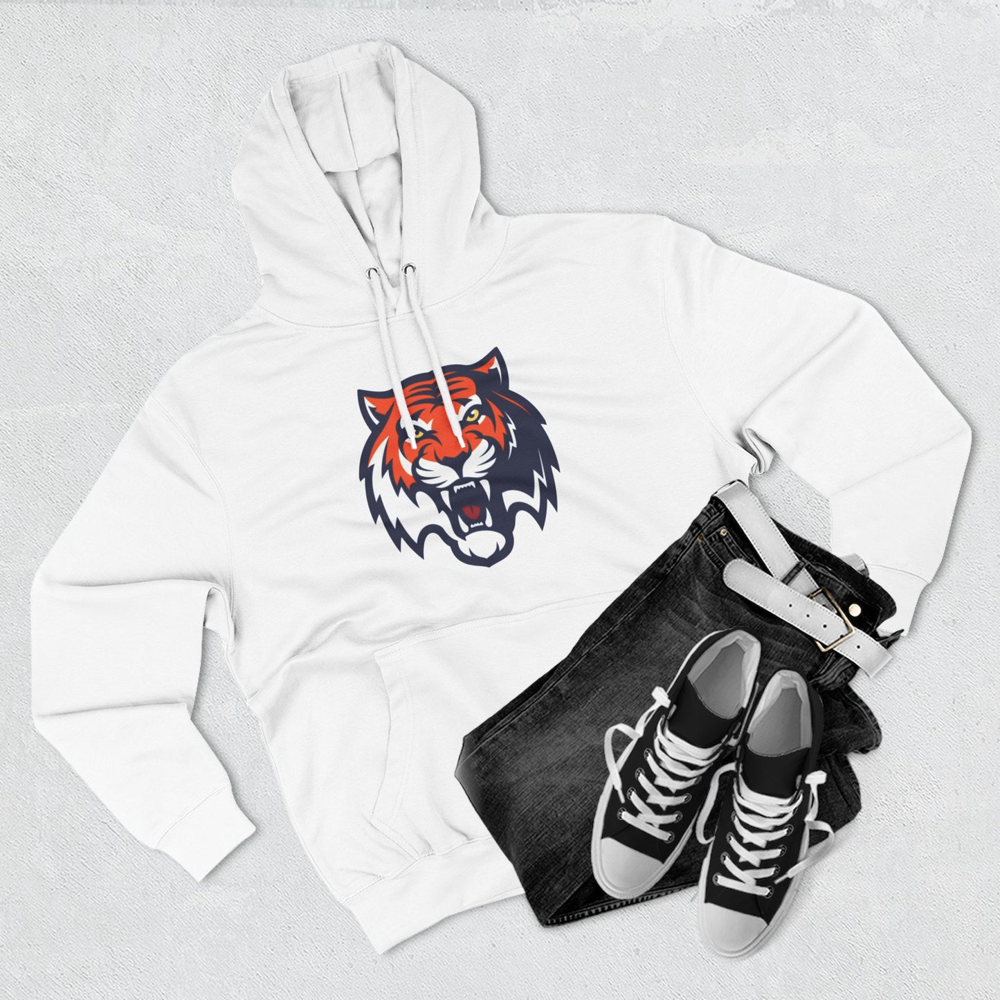 'Auburn Tiger Head' Three-Panel Fleece Hoodie