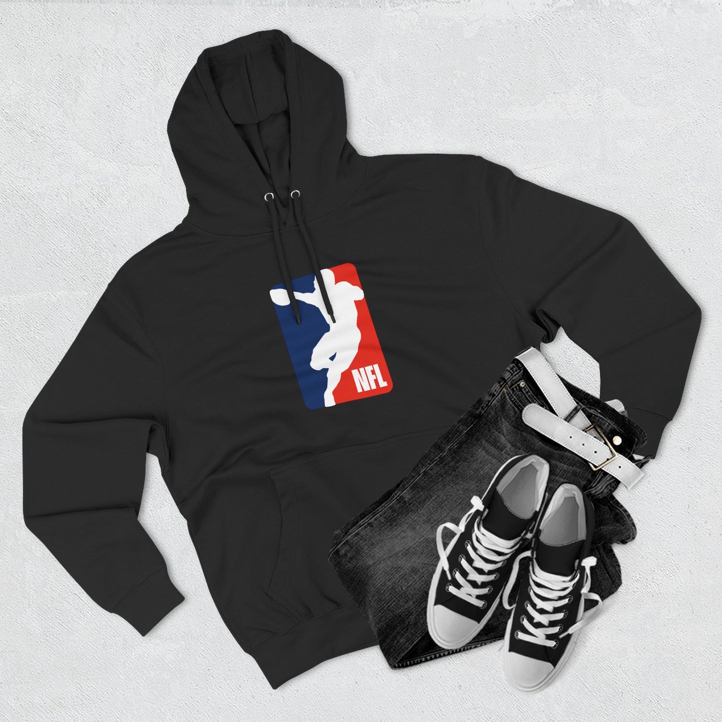 Loco Fits 'NFL Concept Logo' Three-Panel Fleece Hoodie