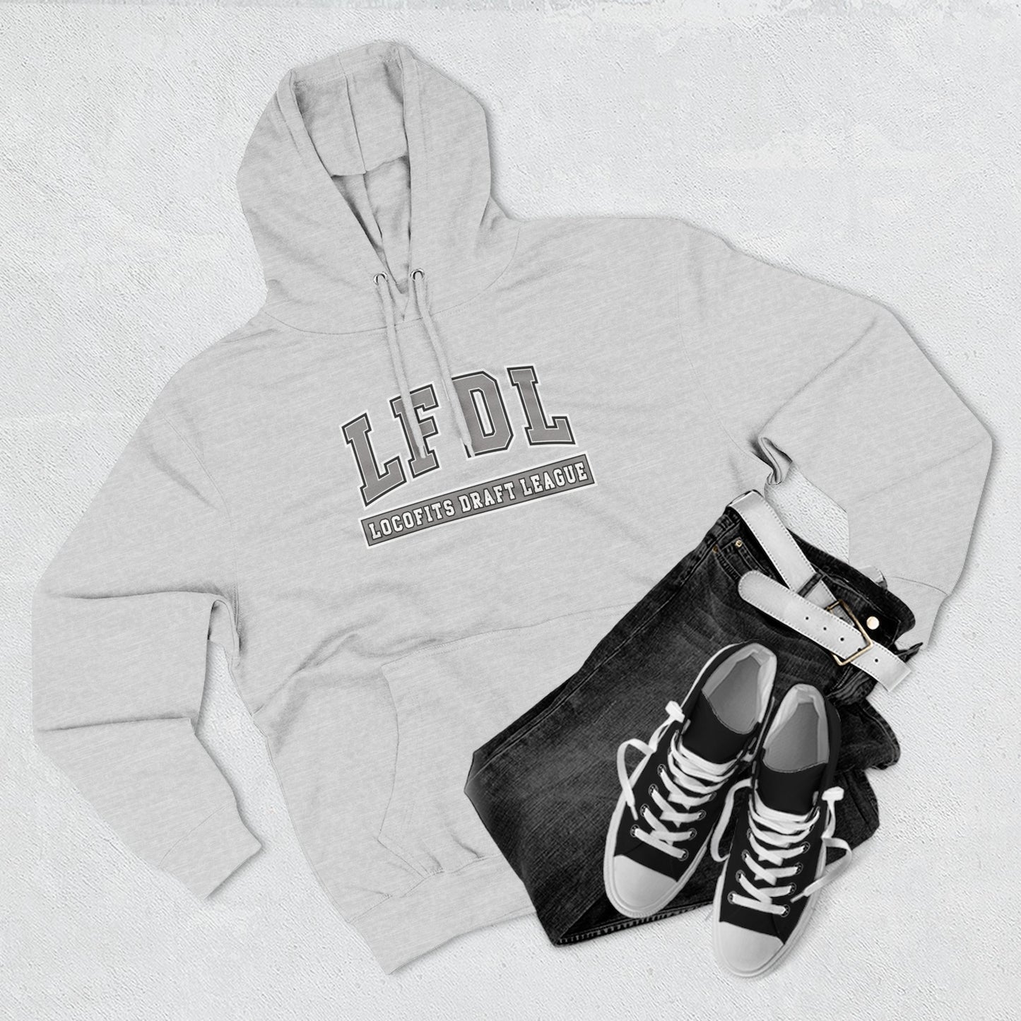 LocoFits Draft League Base Three-Panel Fleece Hoodie