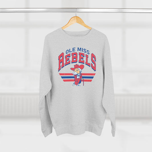 'Ole Miss Rebels Colonel Reb' Cotton Crewneck Sweatshirt