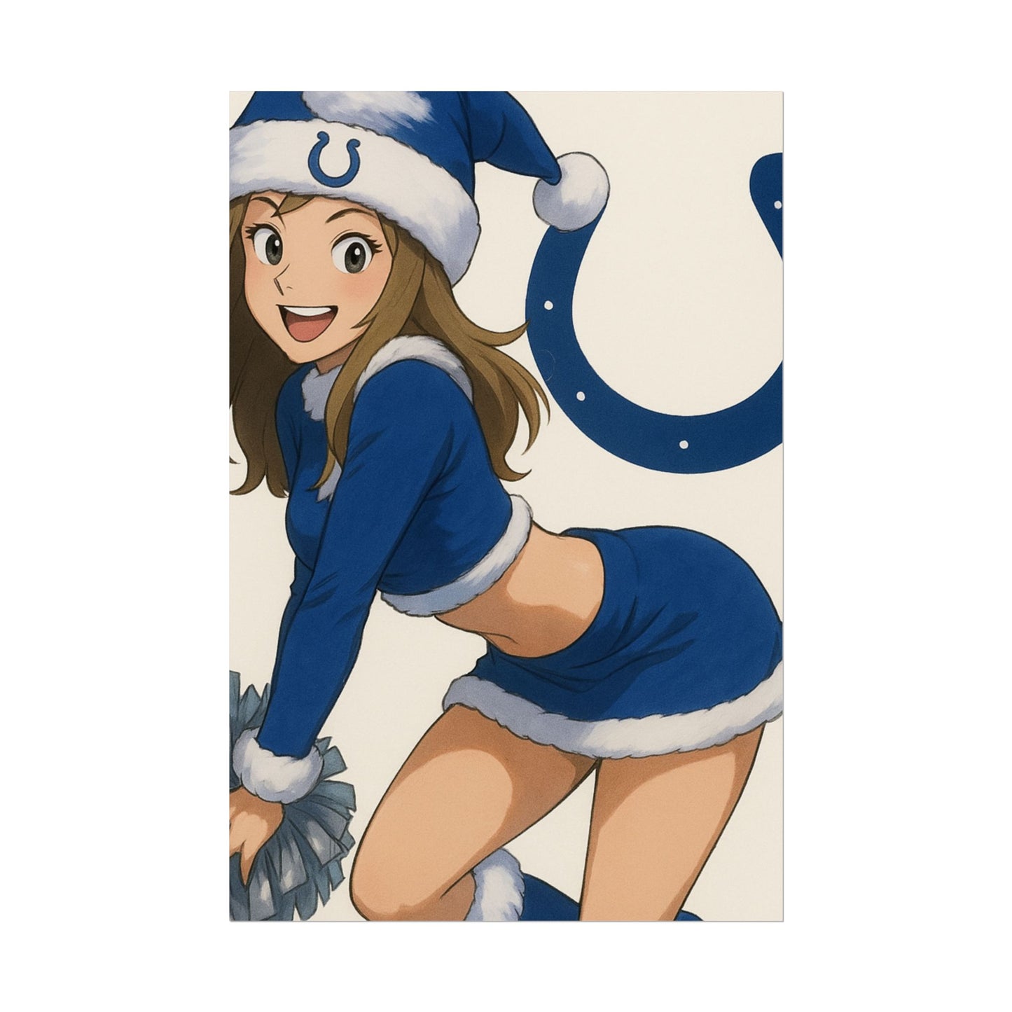Loco Fits Anime Girls 'Colts Cheerleader Christmas' Poster
