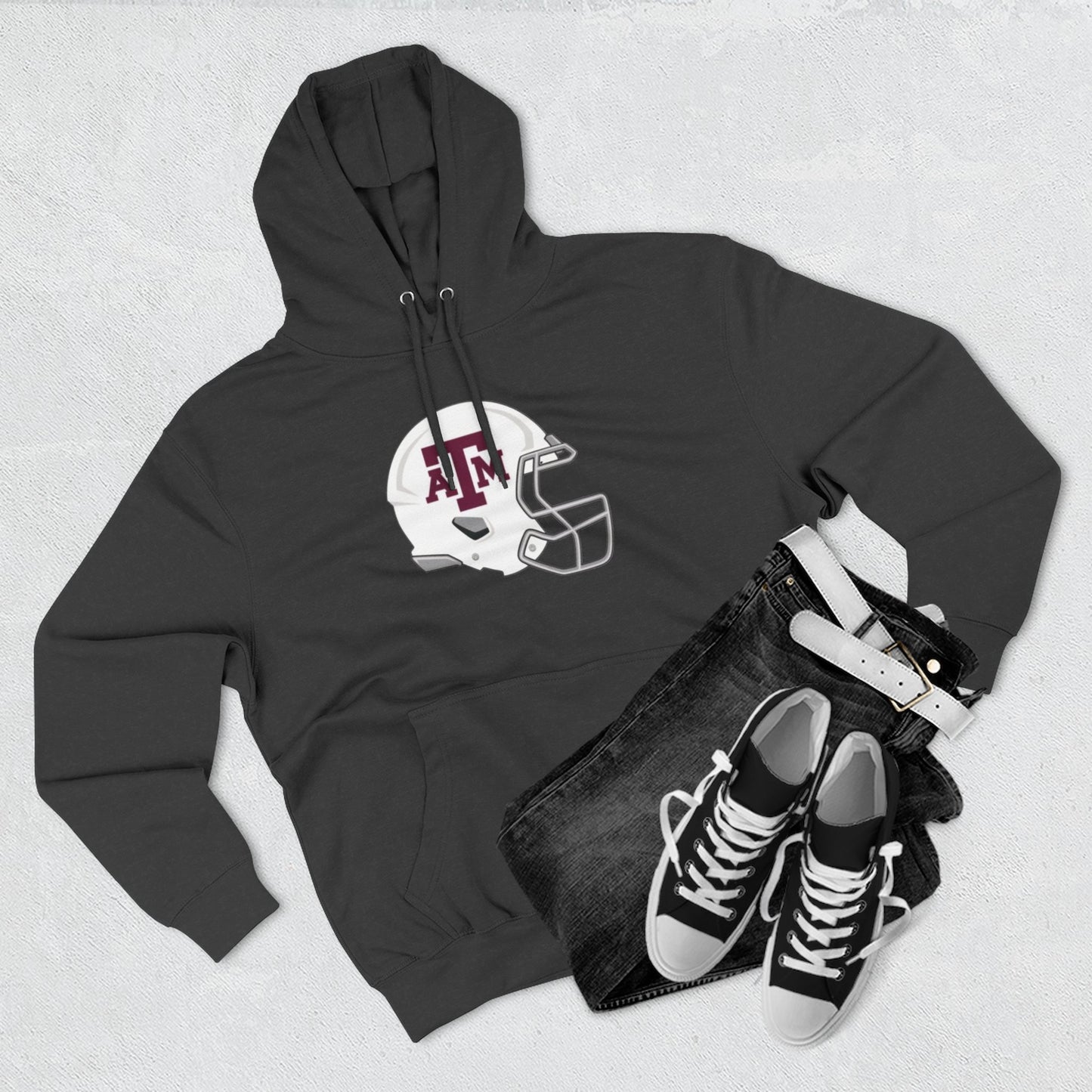 'Texas A&M Helmet' Three-Panel Fleece Hoodie
