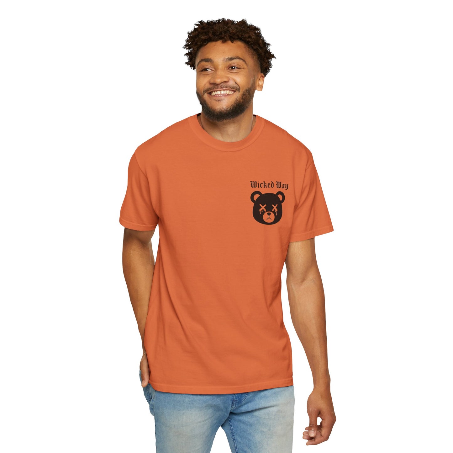 "Wicked Way" Dead Bear Head Pocket Logo Graphic T-Shirt (Multi Color Options)