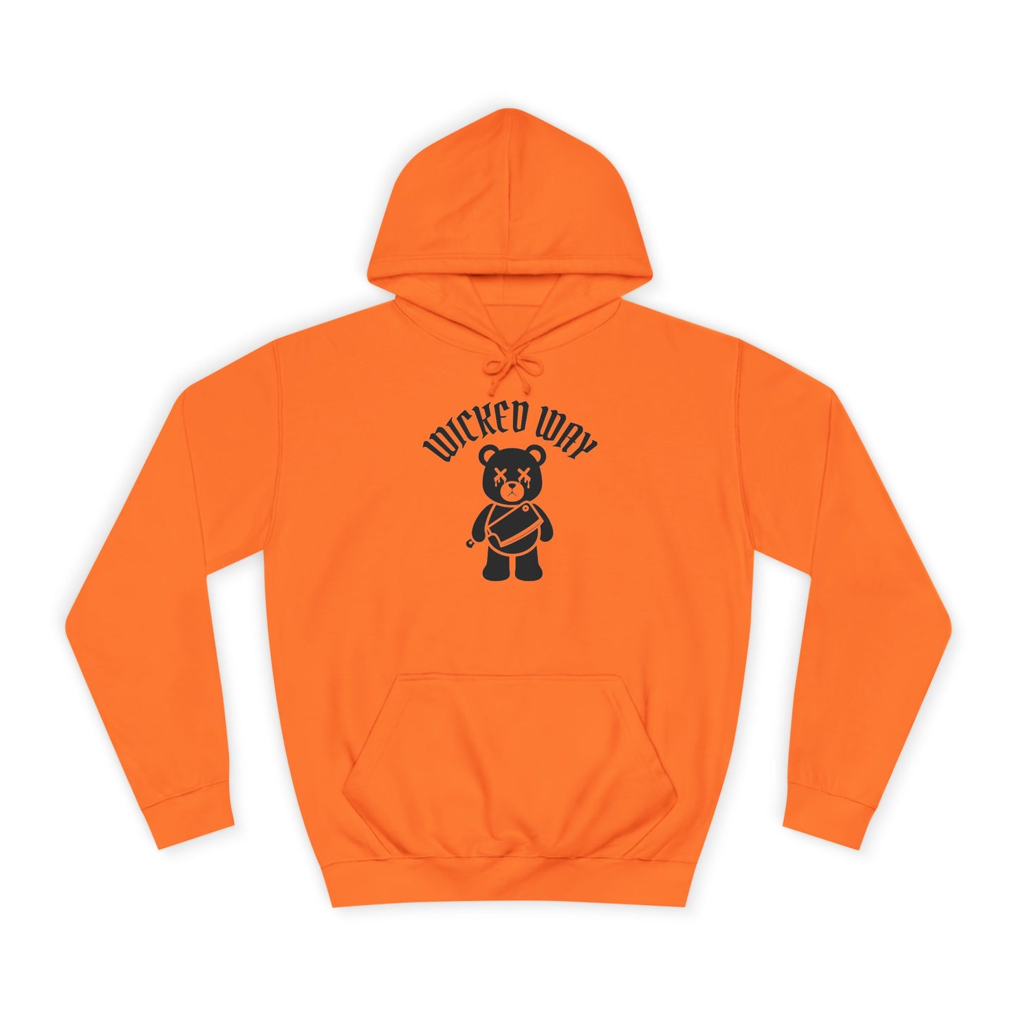 "Wicked Way" Deady Bear Butcher Knife Black Logo College Hoodie