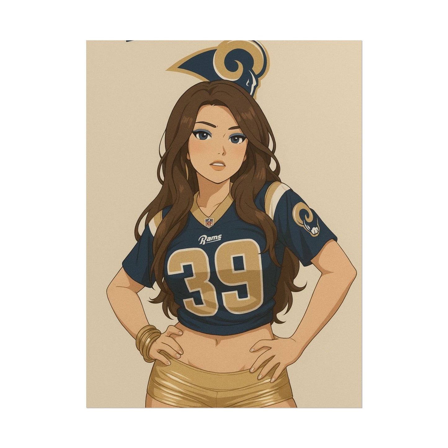 Loco Fits Anime Girls 'Rams Girl 1' Poster