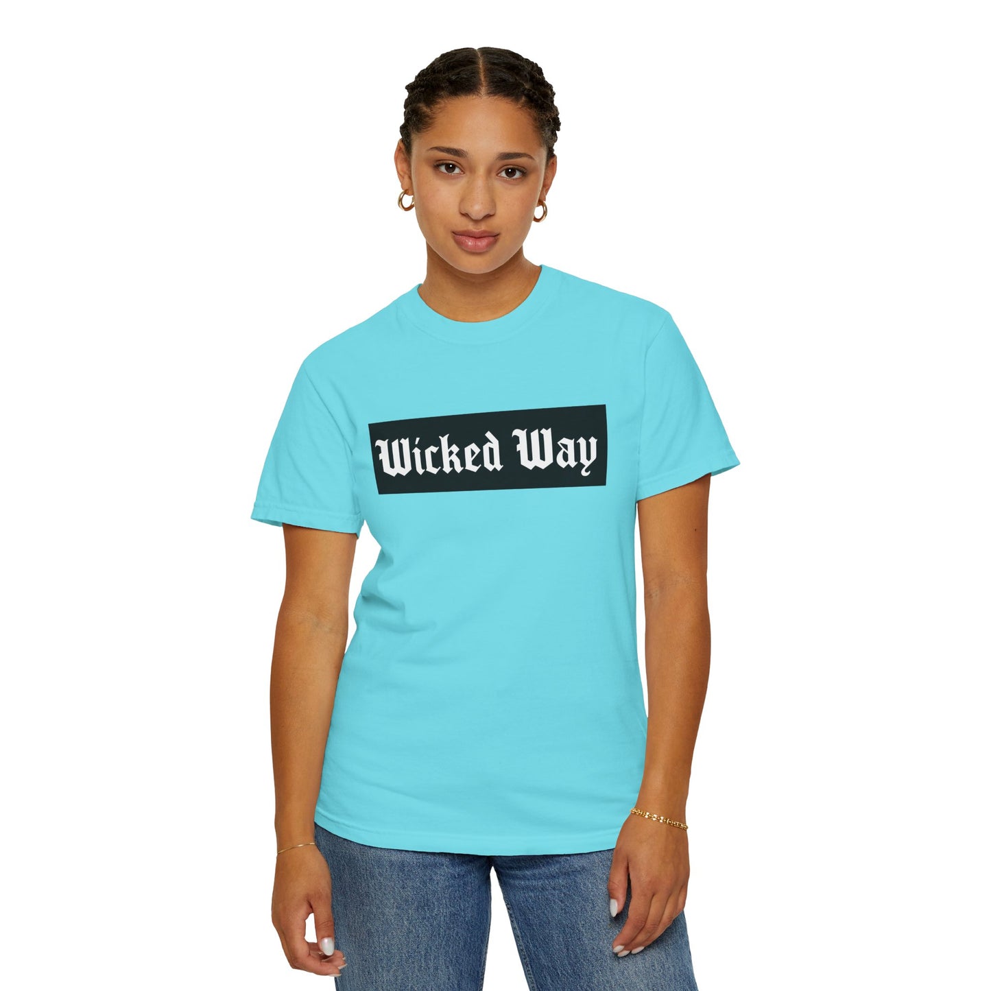 "Wicked Way" Block Gothic Lettering T-shirt