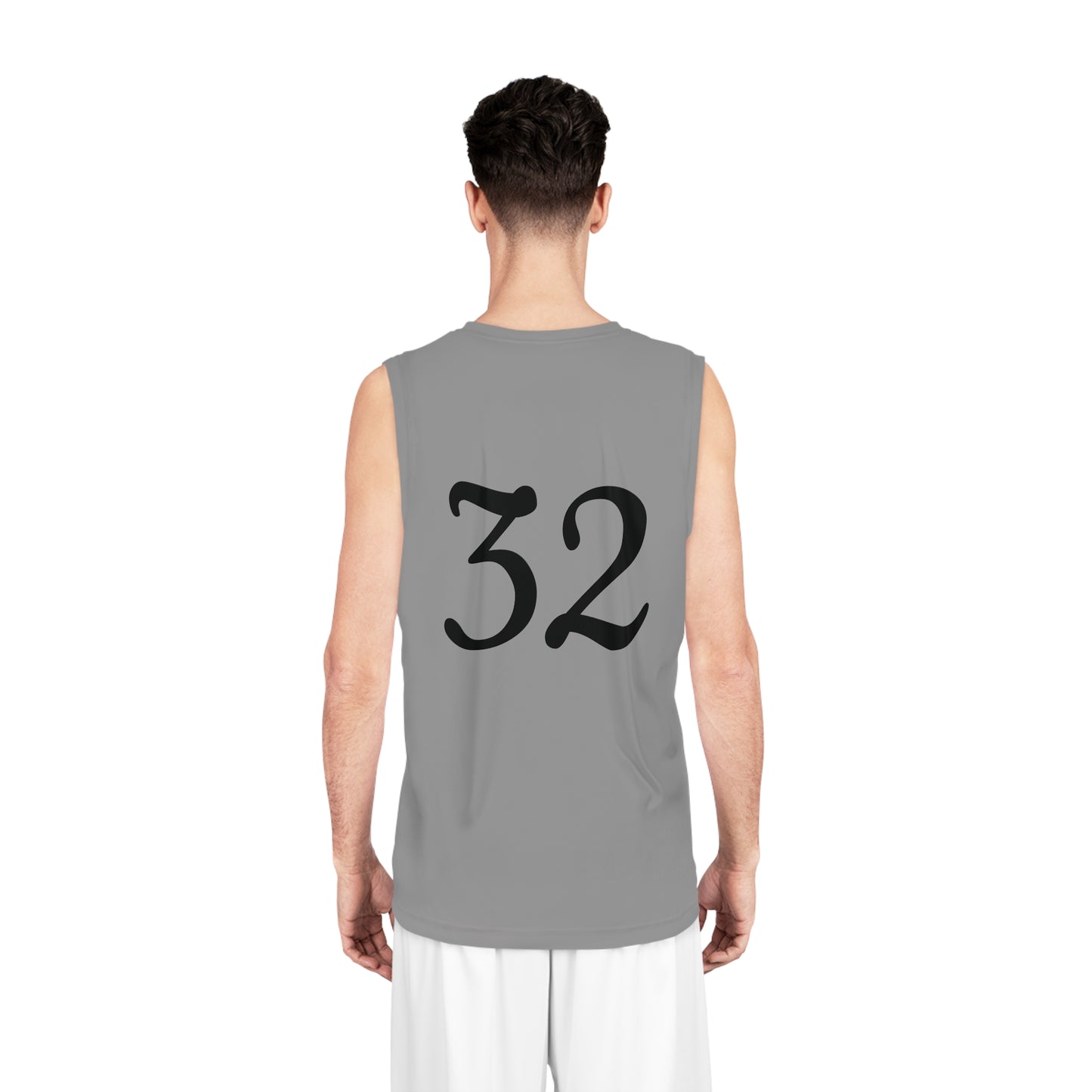 Grey "Hustler Ave" #32 All Business Alt. Basketball Jersey