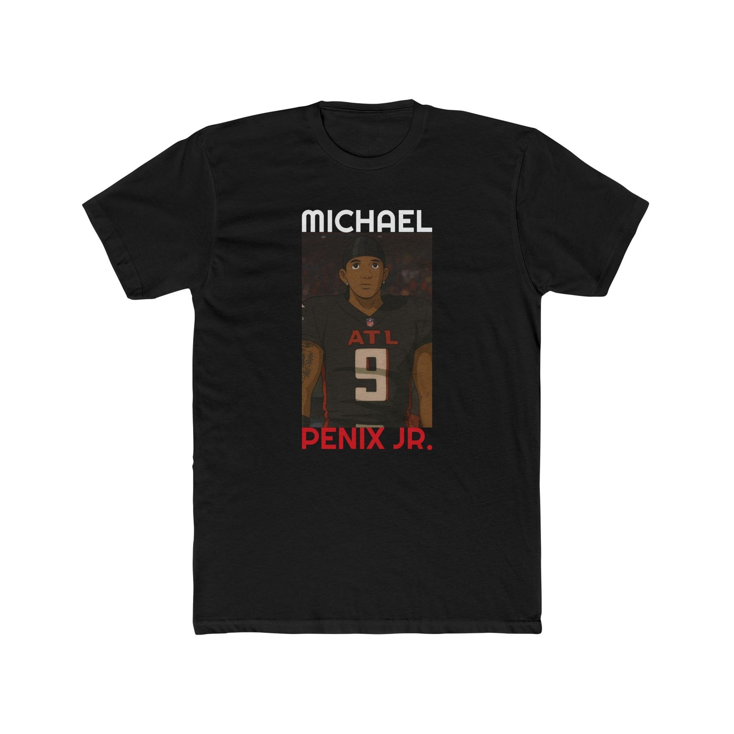 Anime Football 'Michael Penix Jr.' Cotton Crew Tee